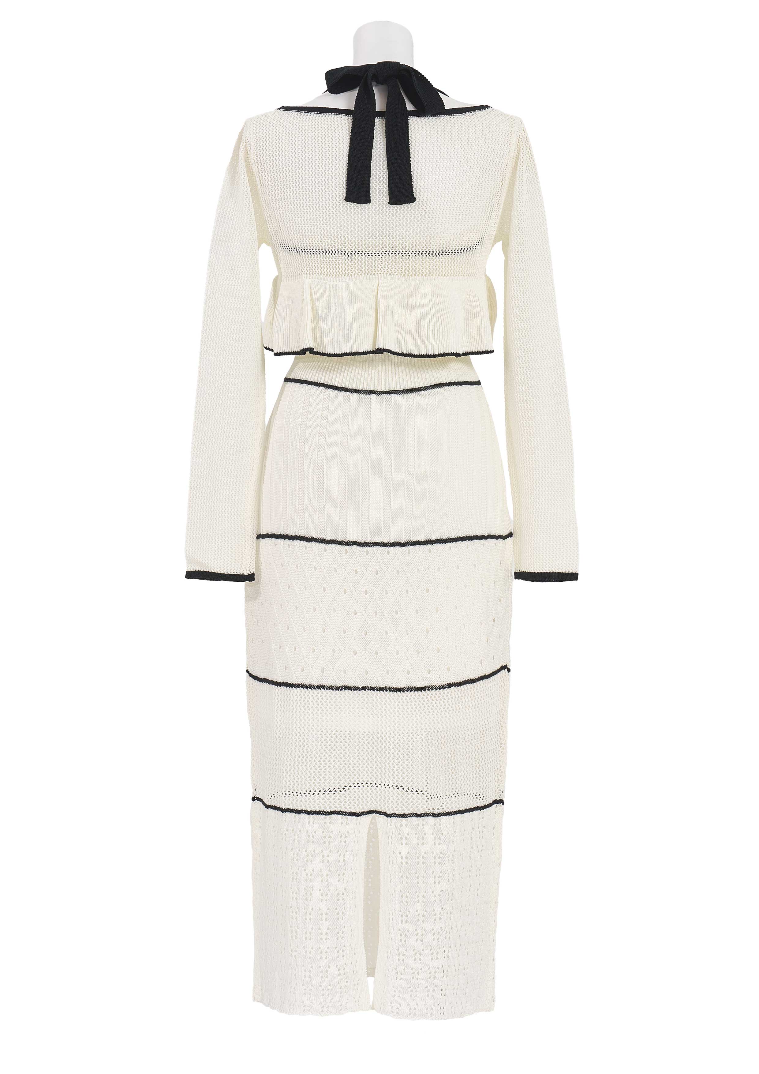 【JOUR by Crayme,】Crochet Knit Dress Set