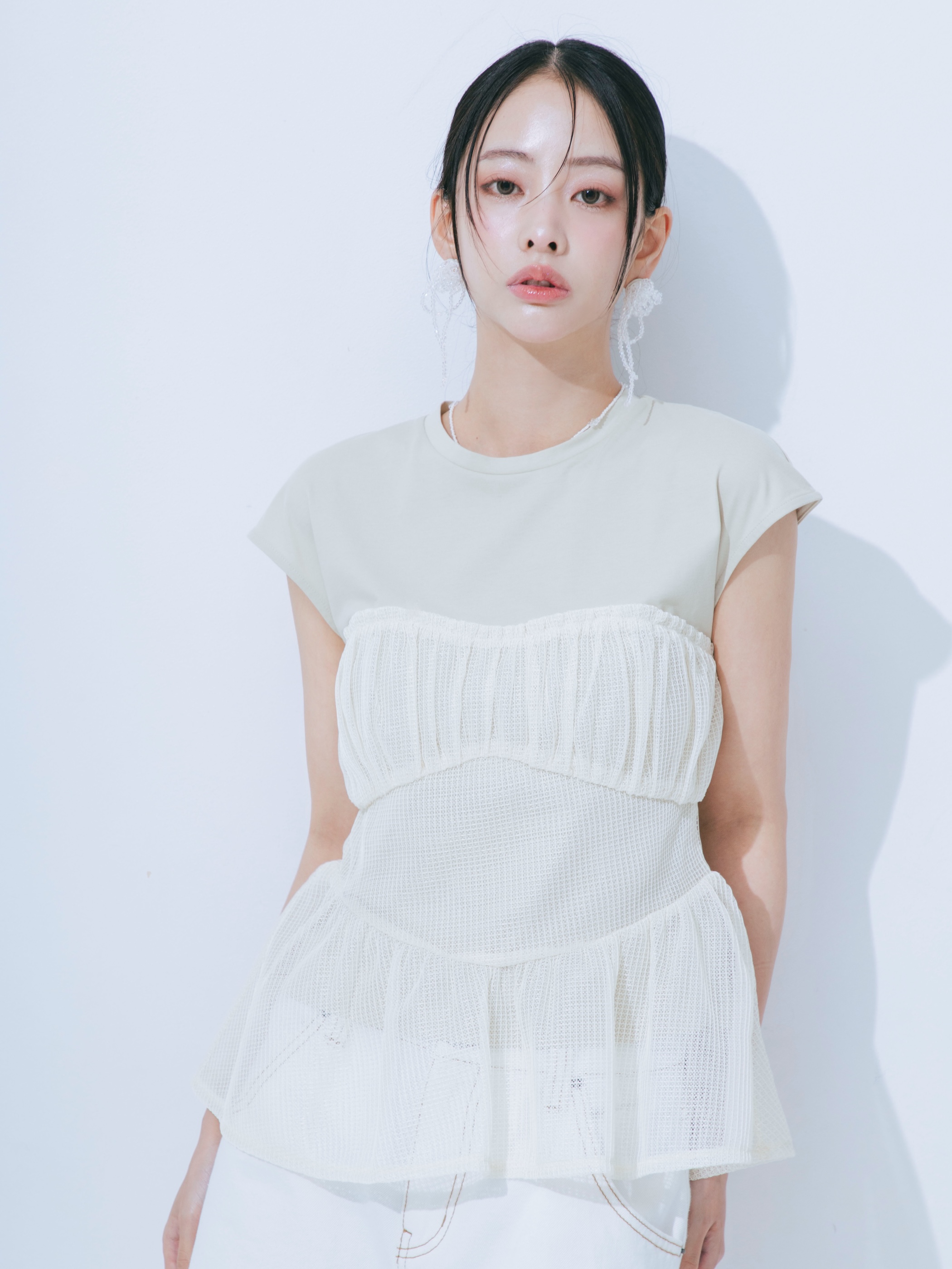 【JOUR by Crayme,】Airy Cool Bistier Tops
