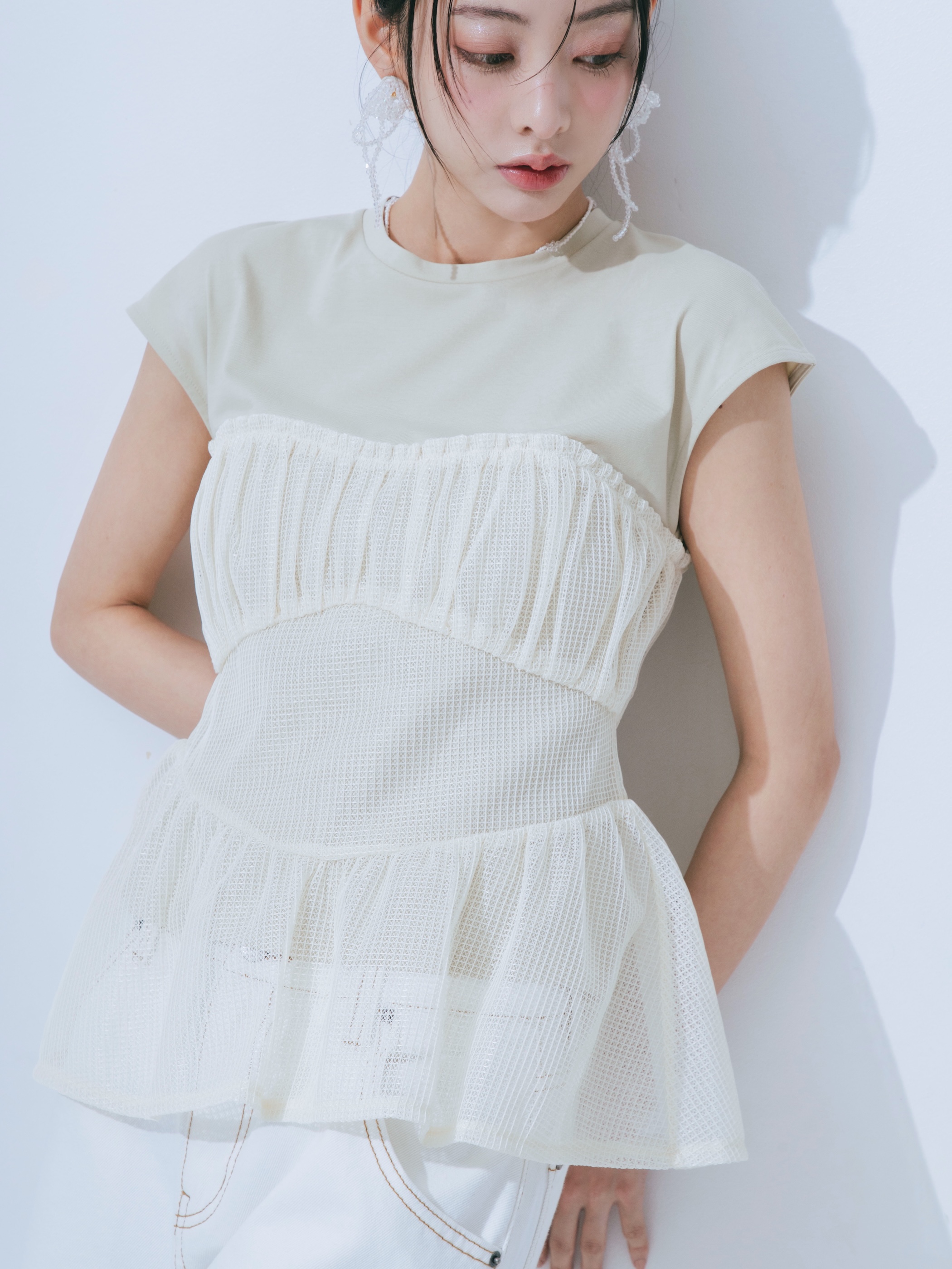 【JOUR by Crayme,】Airy Cool Bistier Tops