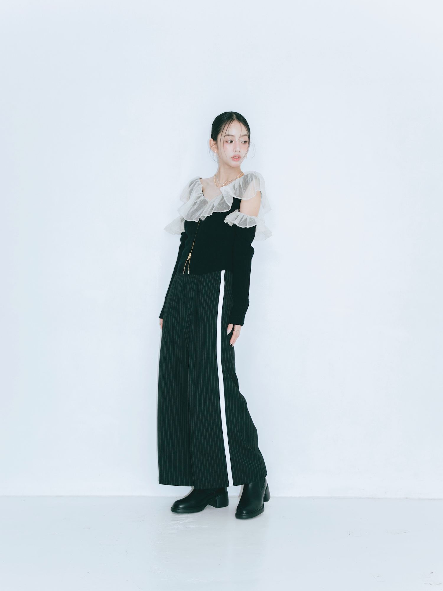 【JOUR by Crayme,】Flap Line Wide Pants