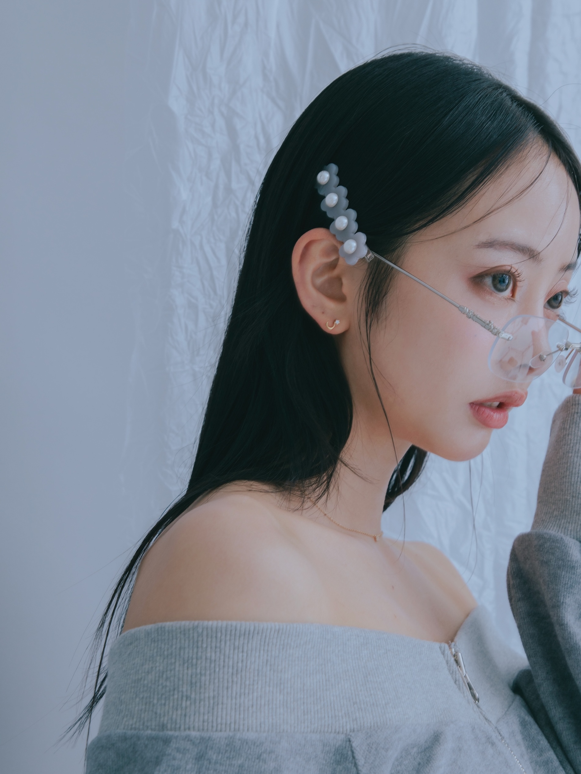 Flower Pearl Clip