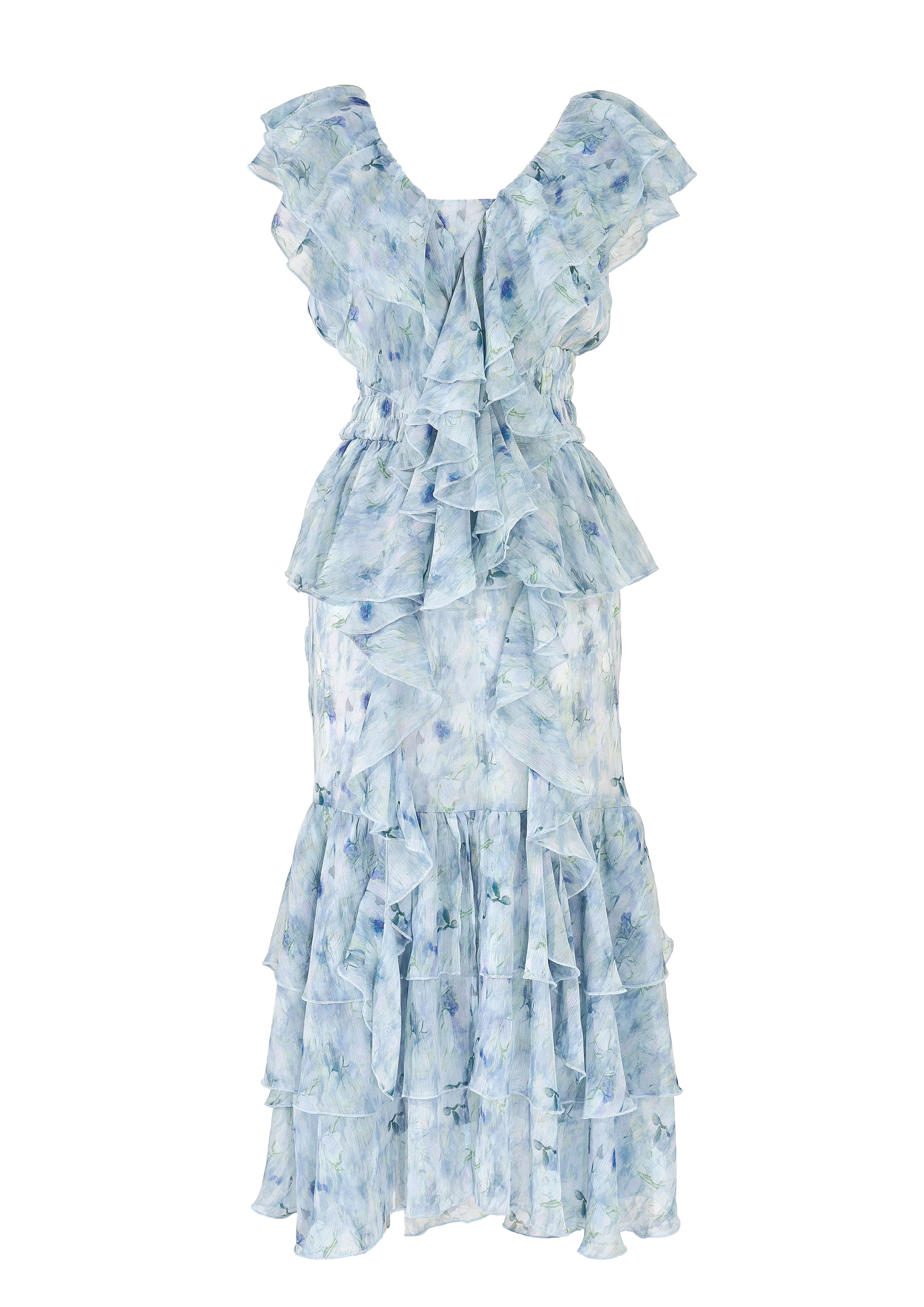 Watercolor Ruffle Dress