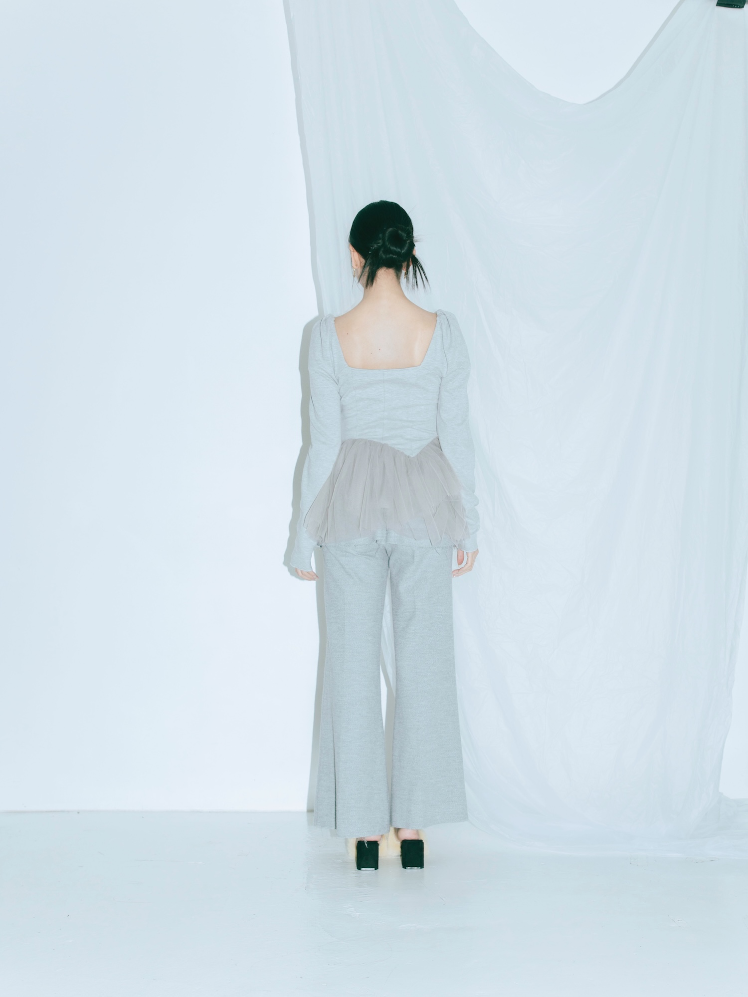 Peplum Tulle Bustier Tops