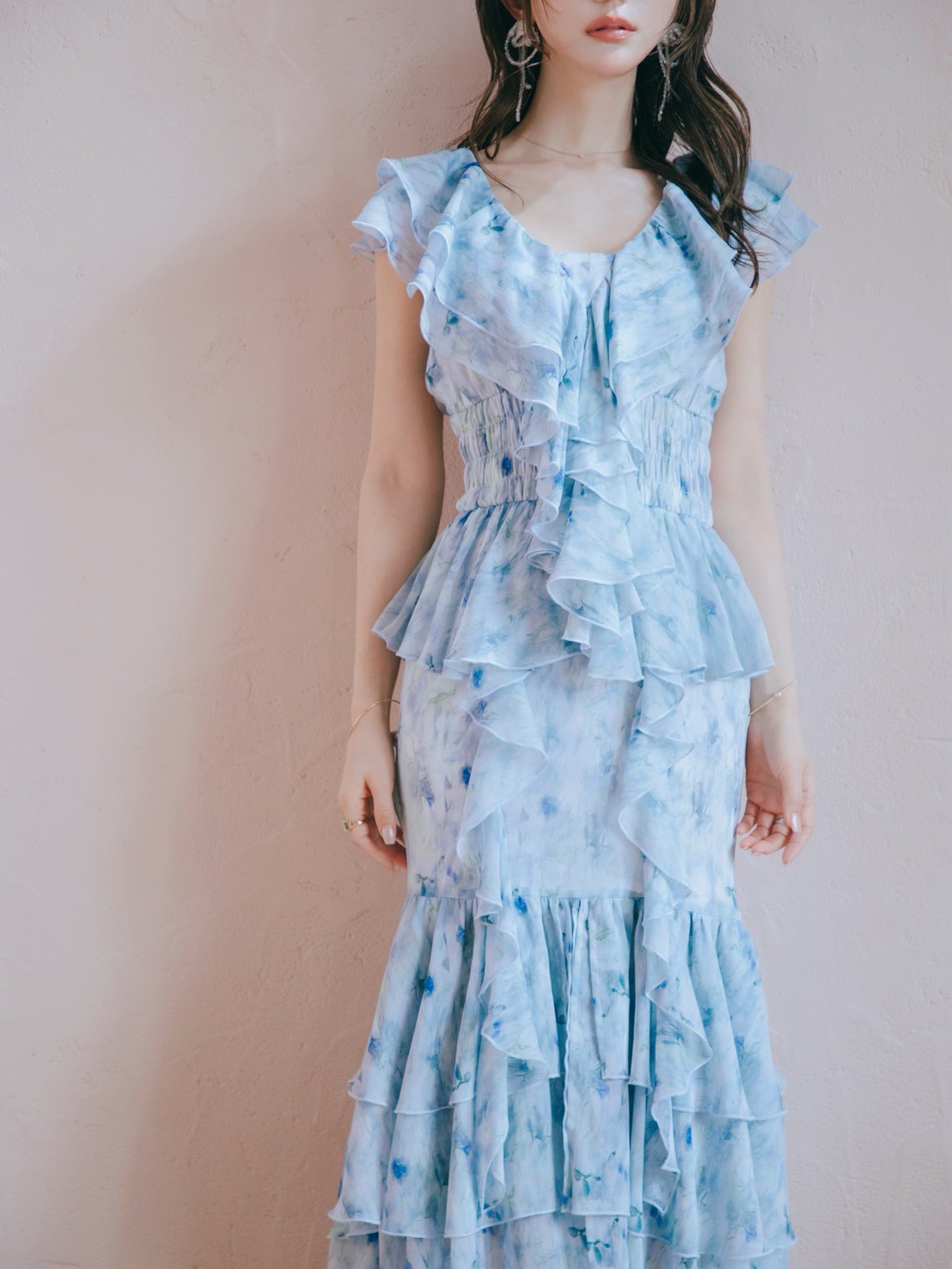 Watercolor Ruffle Dress
