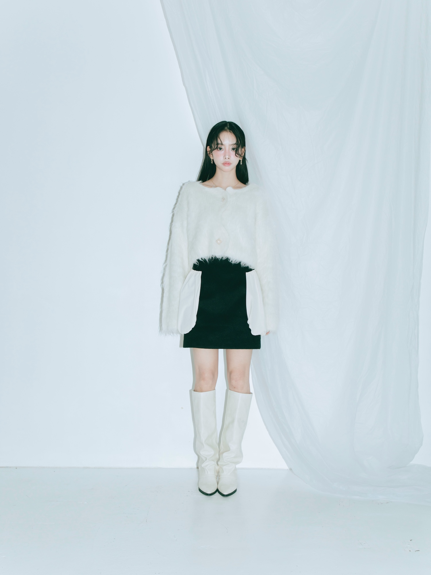 Side Whip Mini Skirt