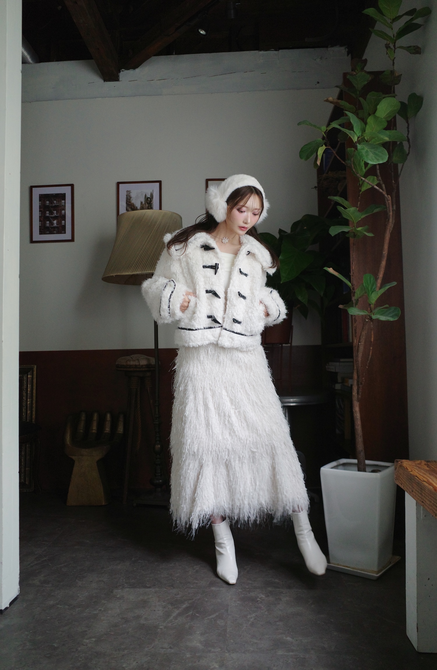 Poodle Boa Coat