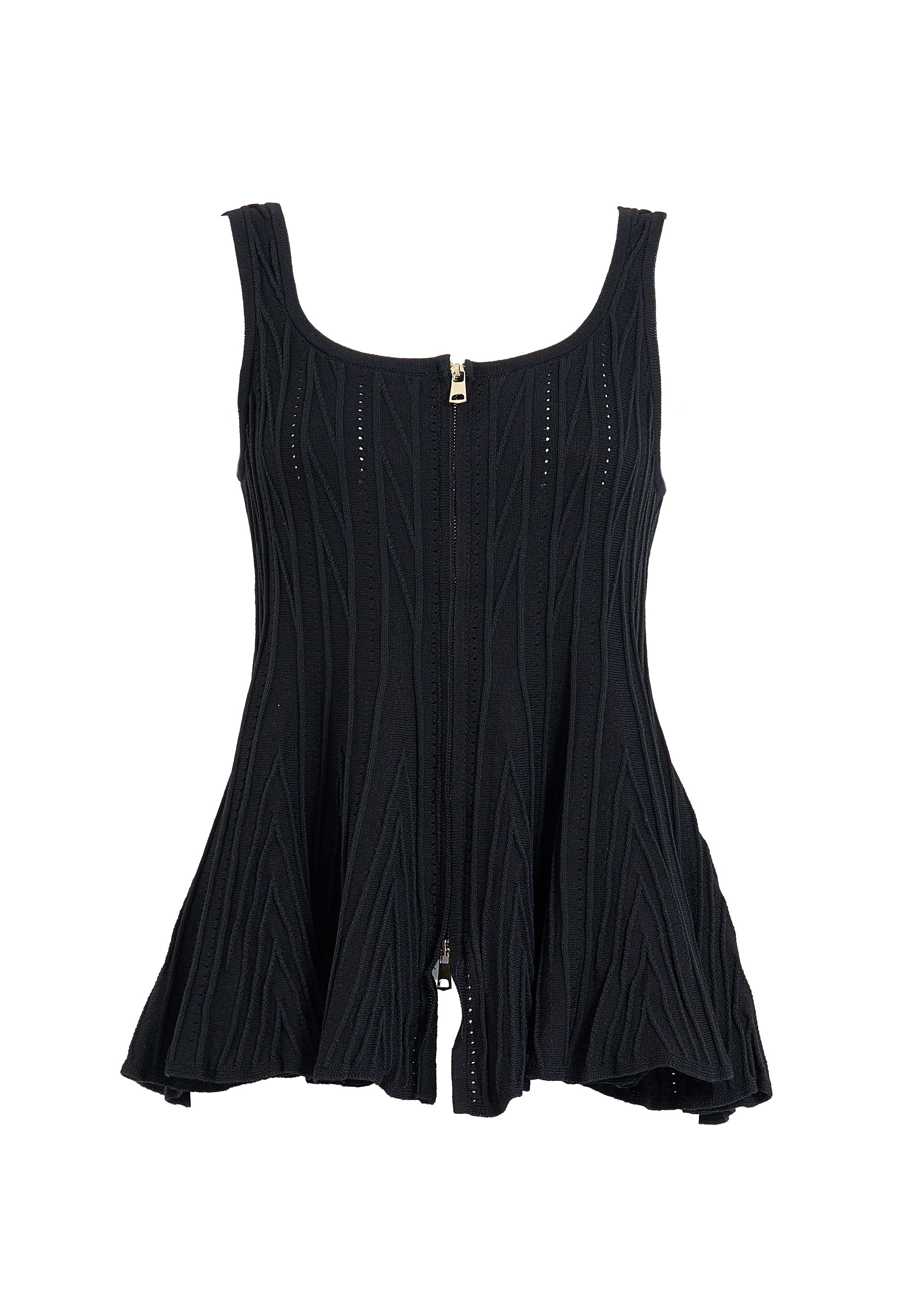 【JOUR by Crayme,】Emboss Peplum Knit