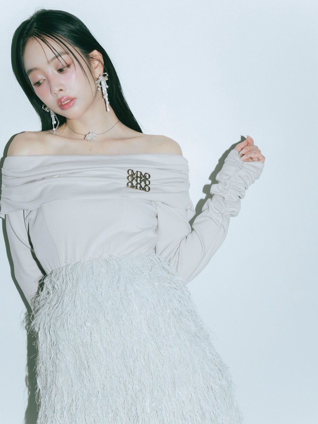 Volume Feather Dress