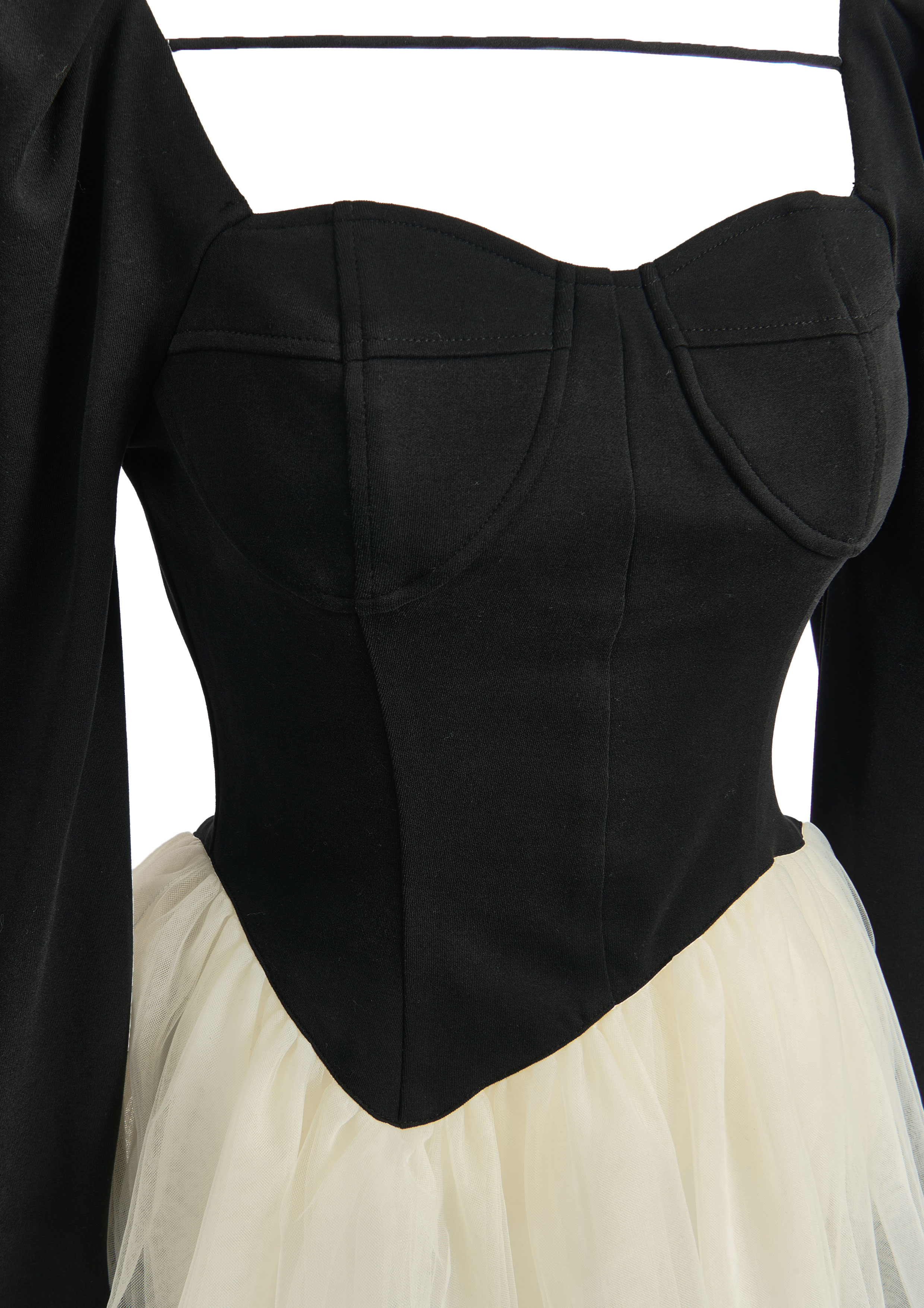 Peplum Tulle Bustier Tops