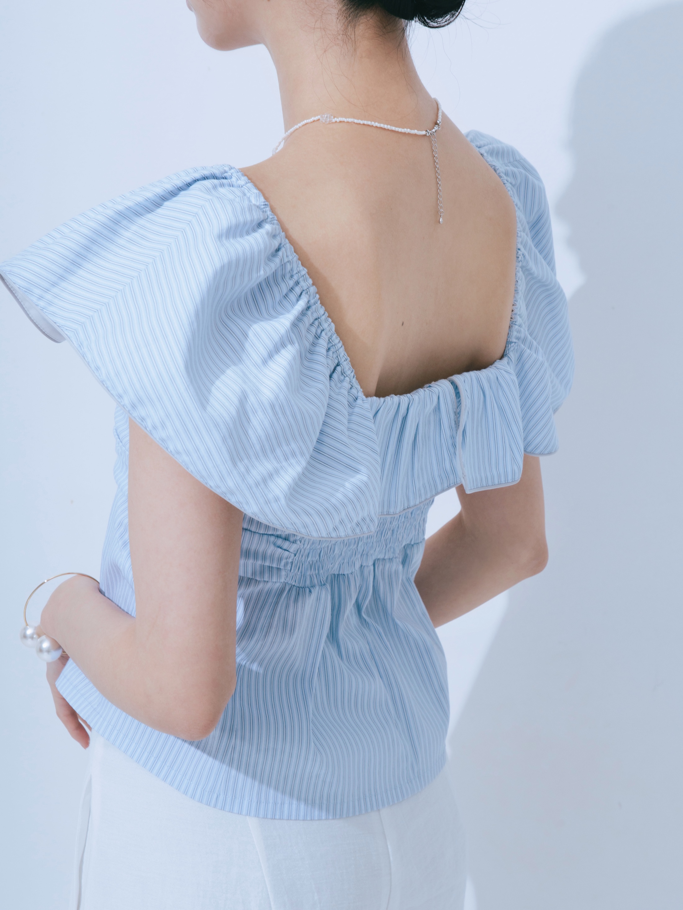 【JOUR by Crayme,】2way Frill Shirt Tops