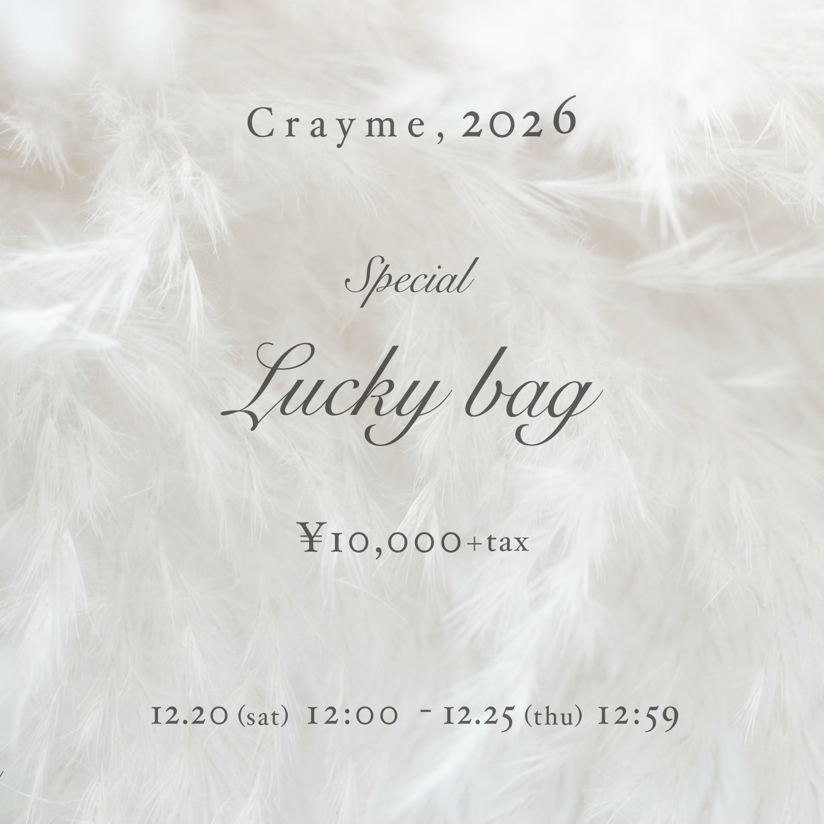 Special Lucky Bag 2026　¥10,000+tax