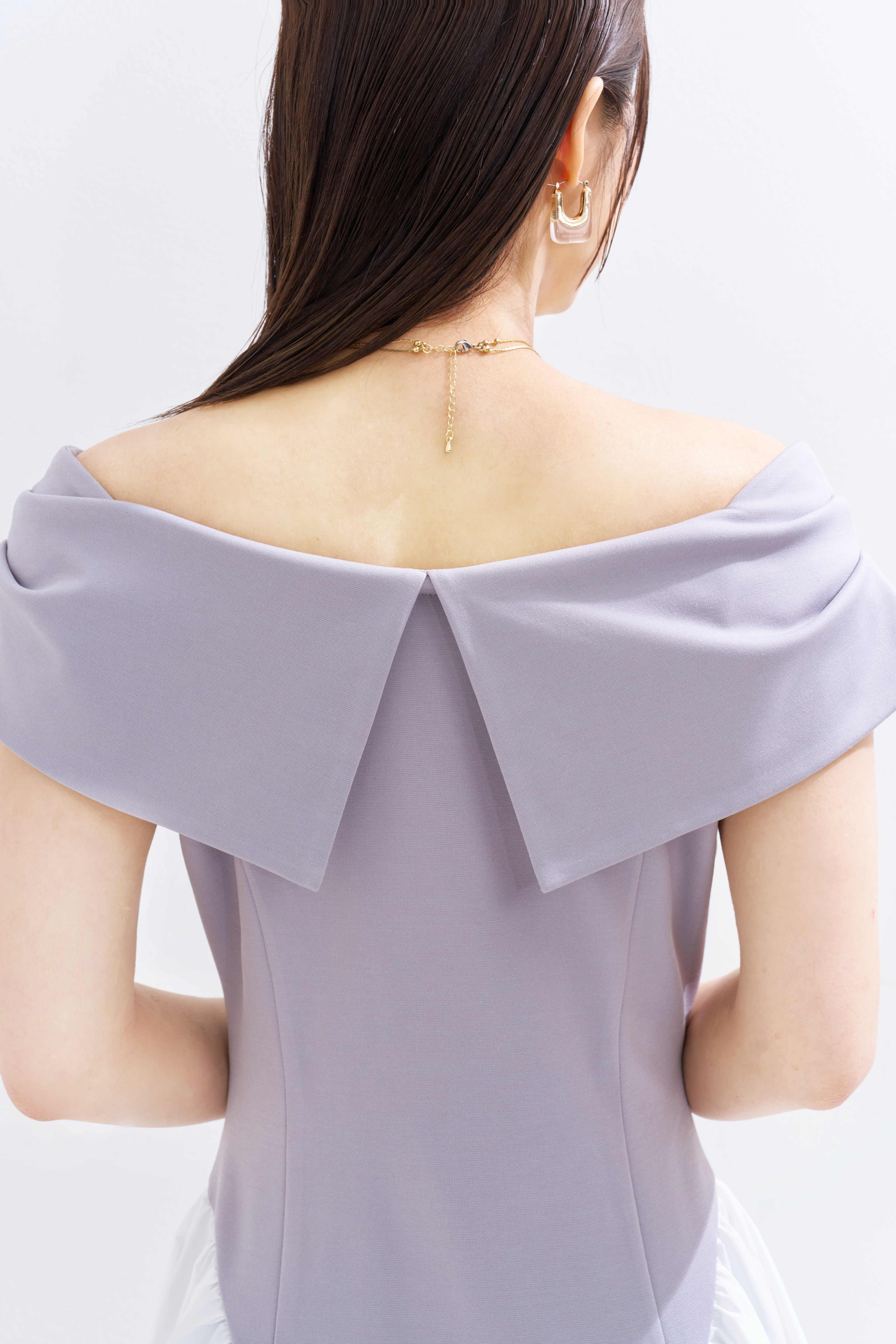 【JOUR by Crayme,】Ribbon Collar Dual Dress