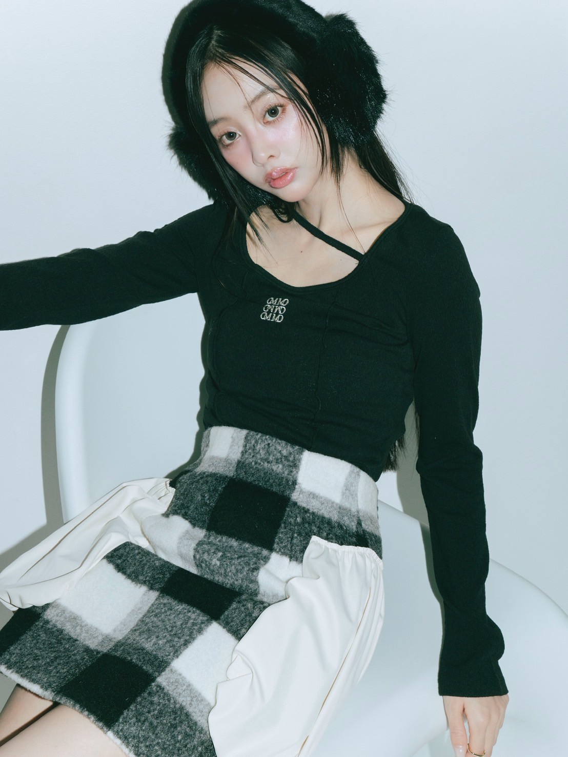 Side Whip Mini Skirt