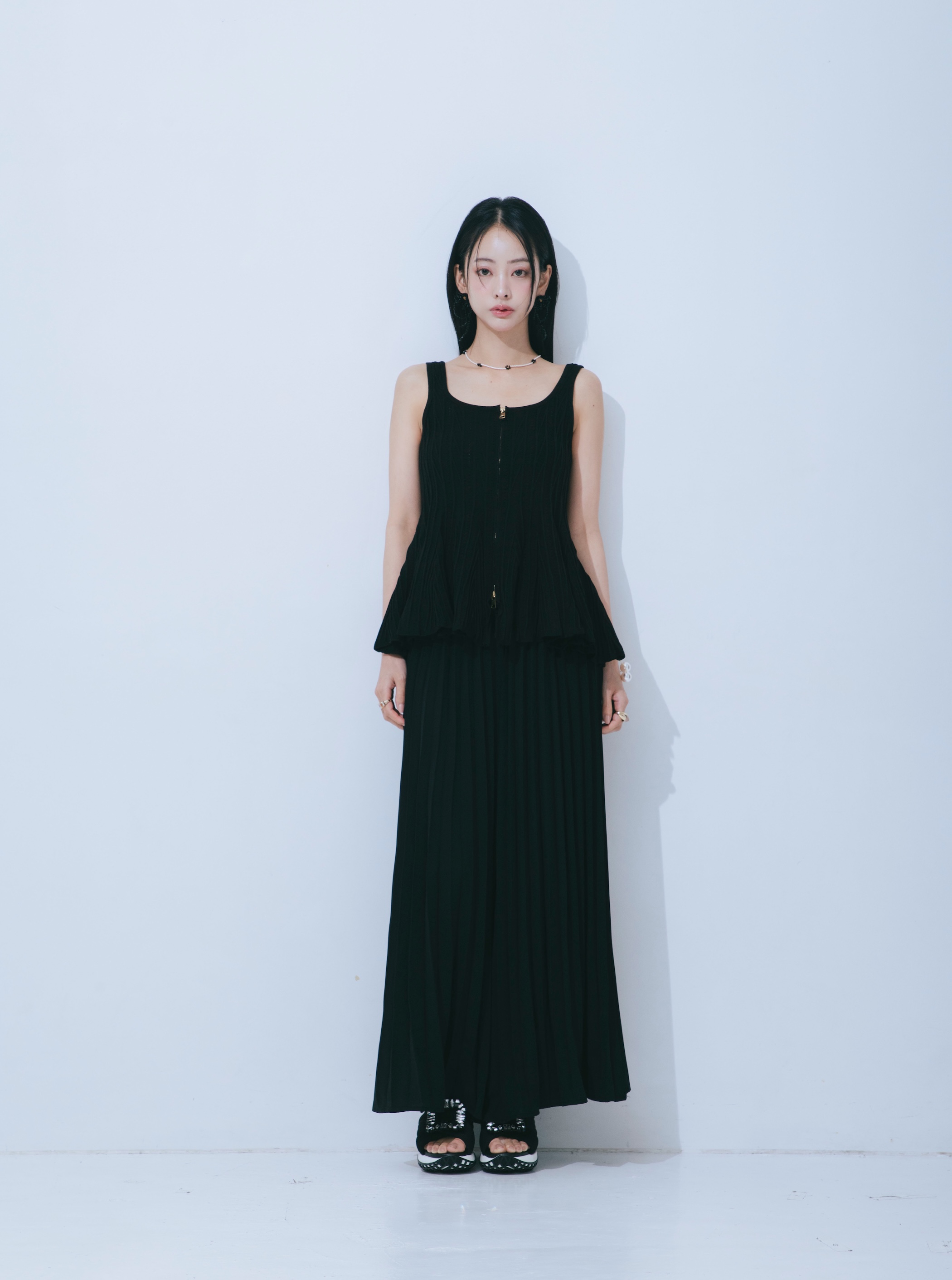 【JOUR by Crayme,】Emboss Peplum Knit