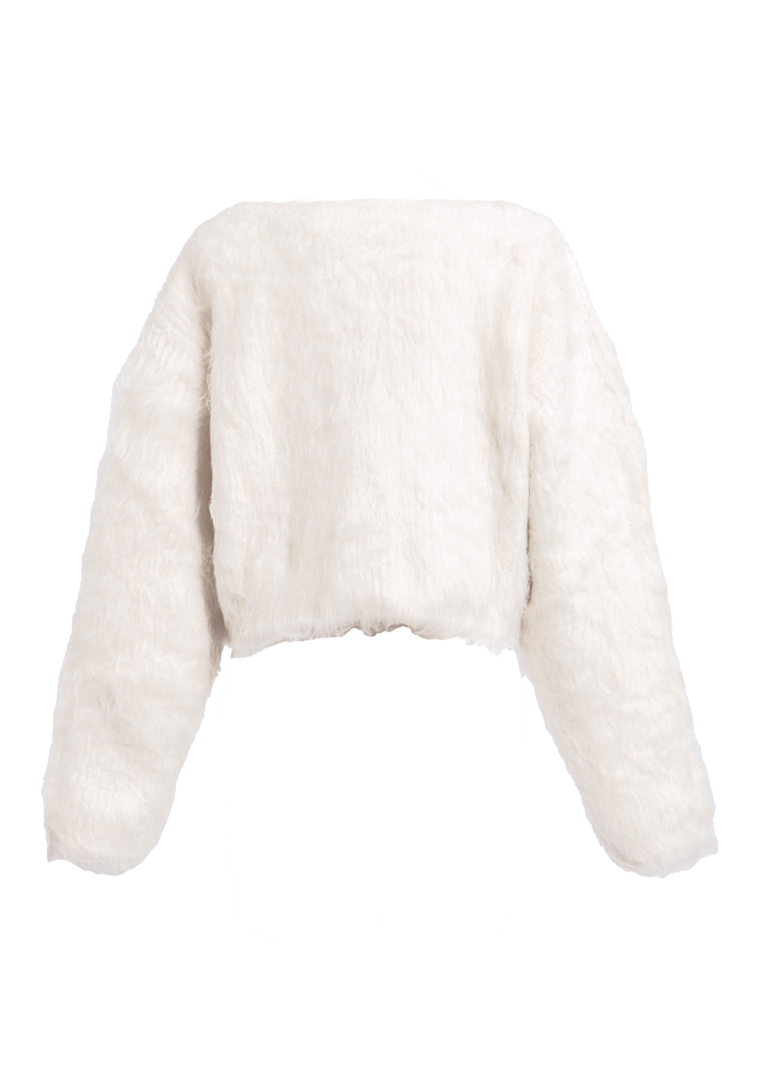 Scallop Shaggy Knit Cardigan
