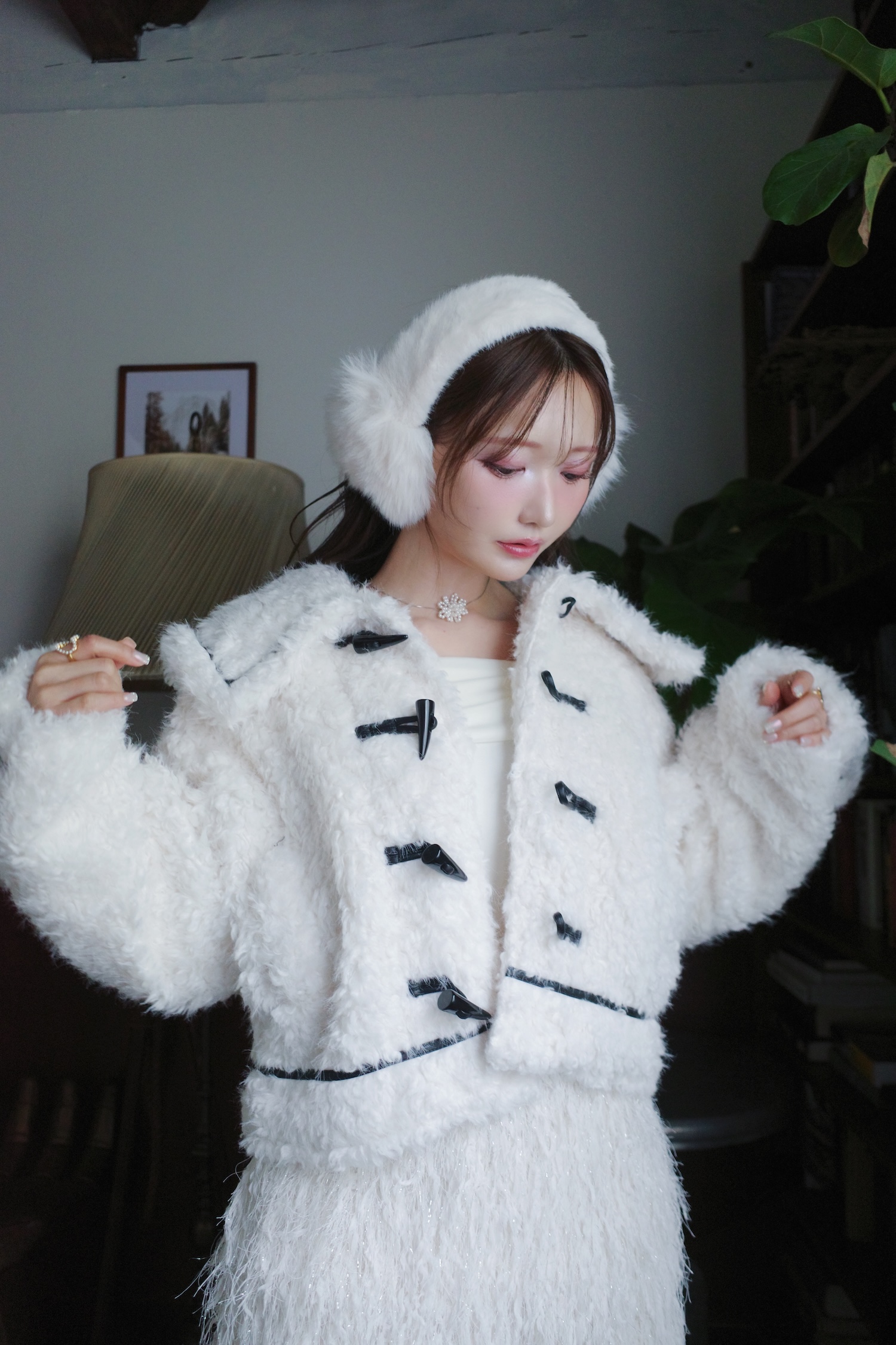Poodle Boa Coat