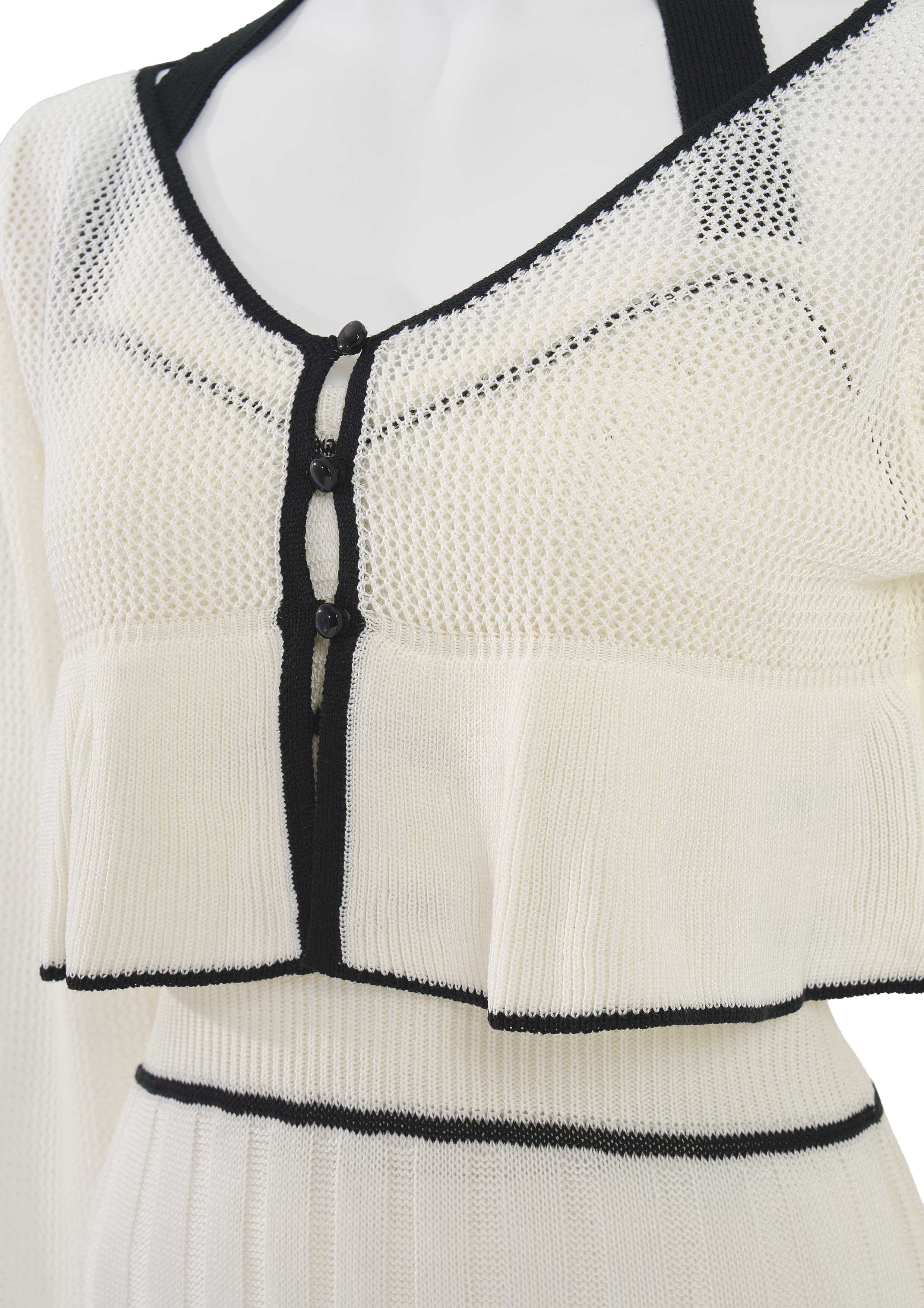【JOUR by Crayme,】Crochet Knit Dress Set