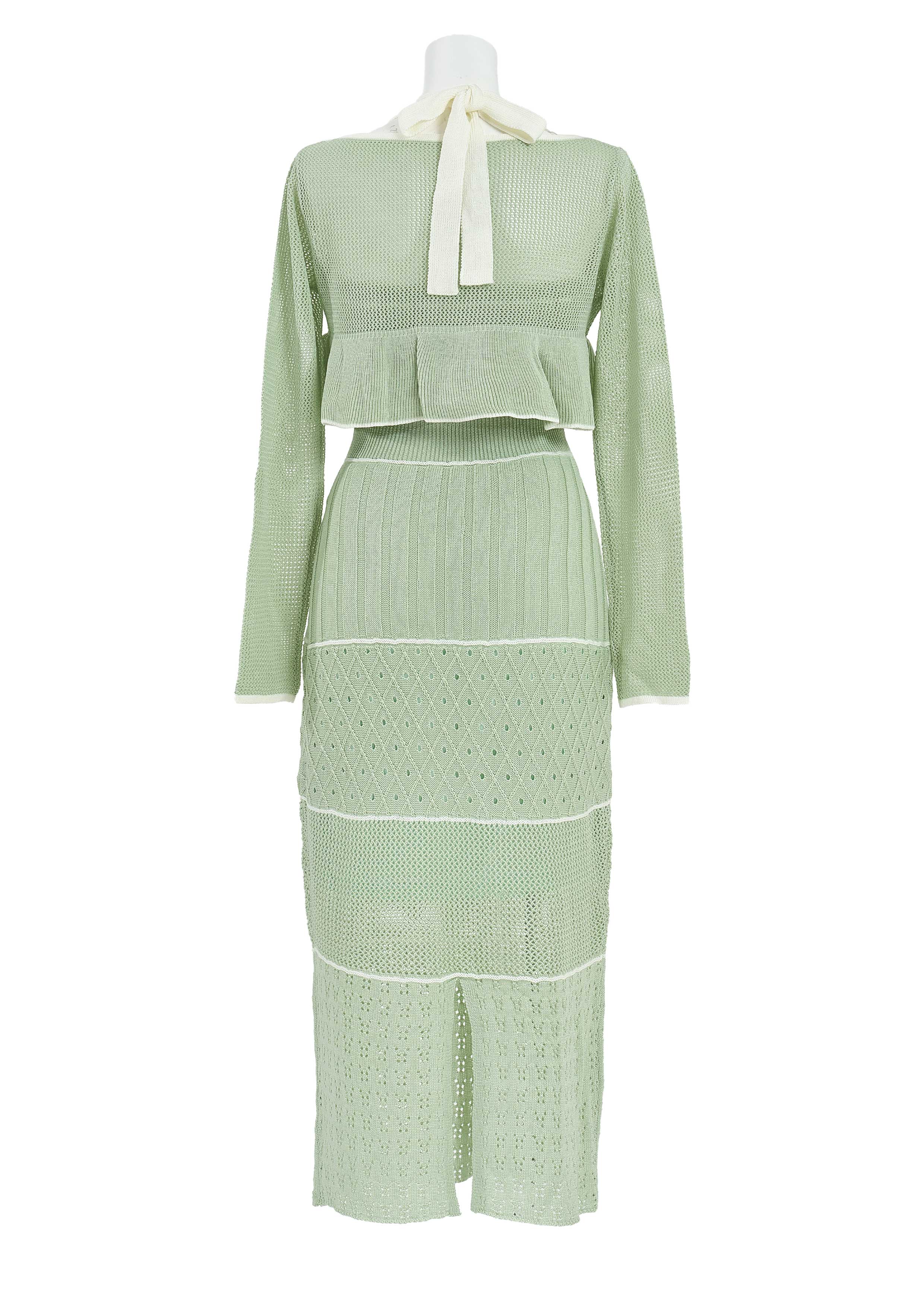 【JOUR by Crayme,】Crochet Knit Dress Set