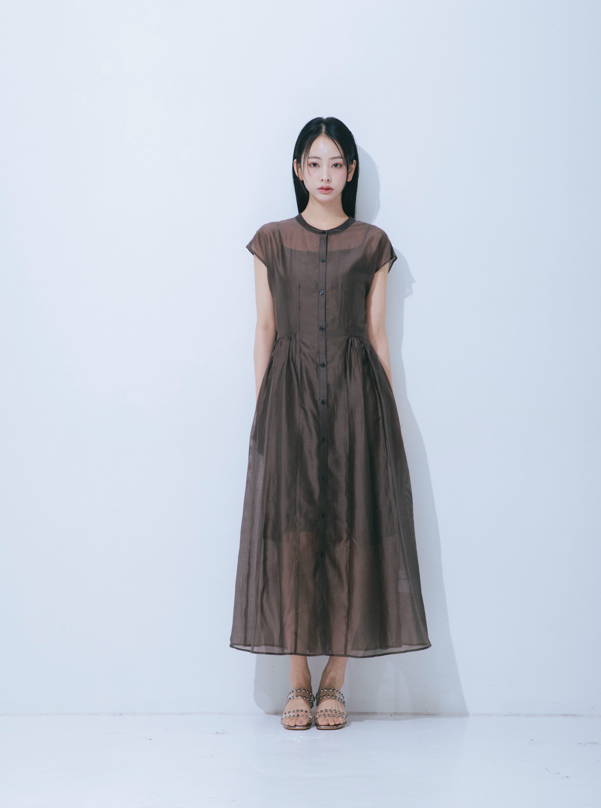 【JOUR by Crayme,】Airy Cool Sheer Dress