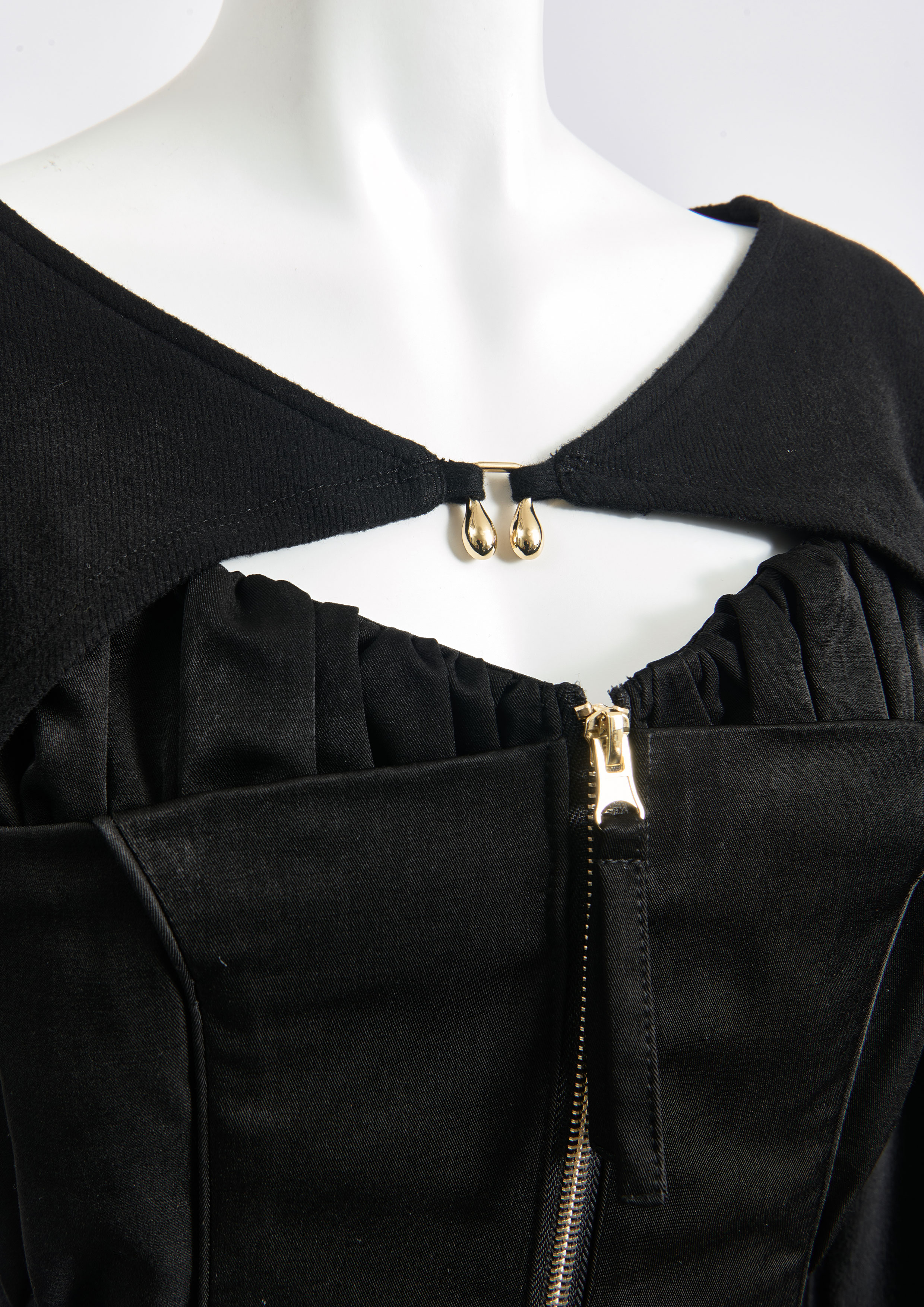 【JOUR by Crayme,】Front Zip Line Dress Set