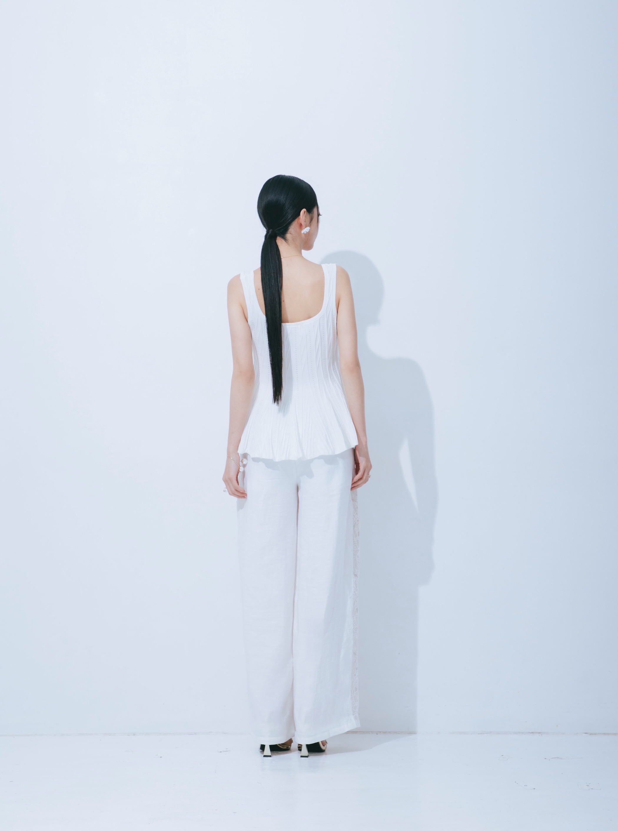【JOUR by Crayme,】Emboss Peplum Knit