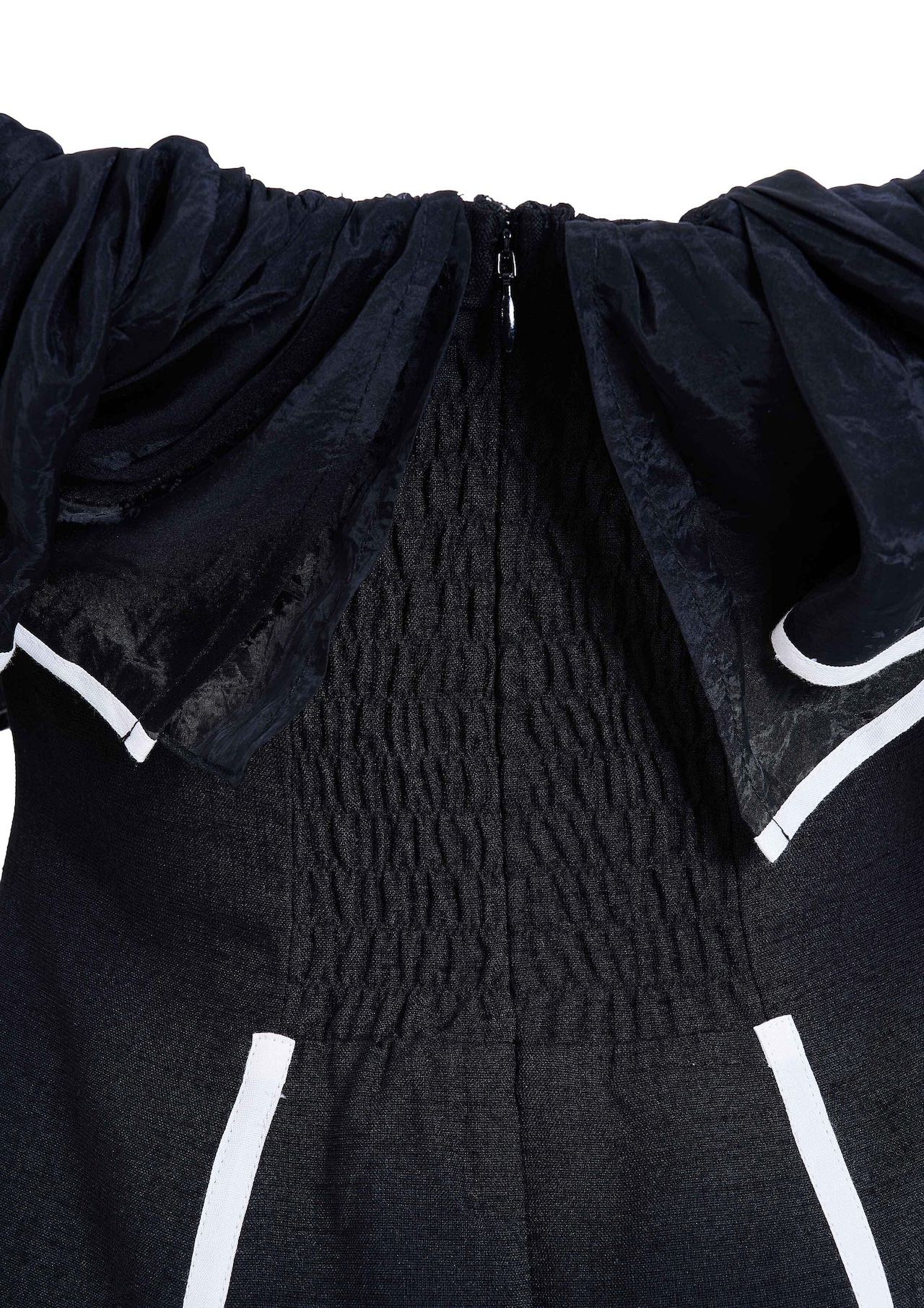 Sheer Frill Piping Dress