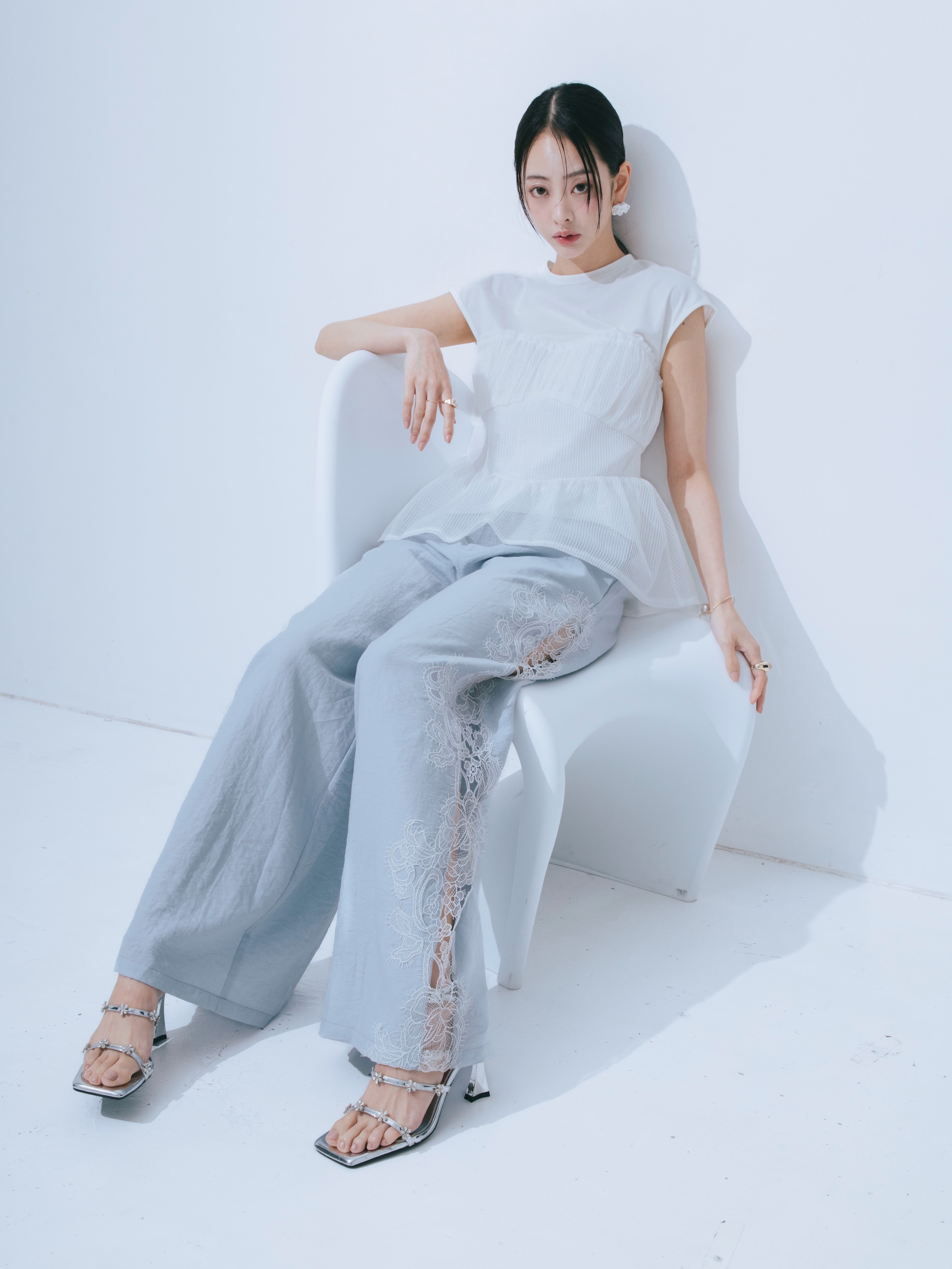 【JOUR by Crayme,】Side Lace Pants