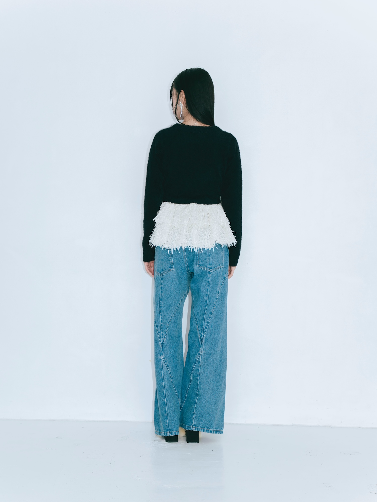 【JOUR by Crayme,】Fringe Peplum Cardigan
