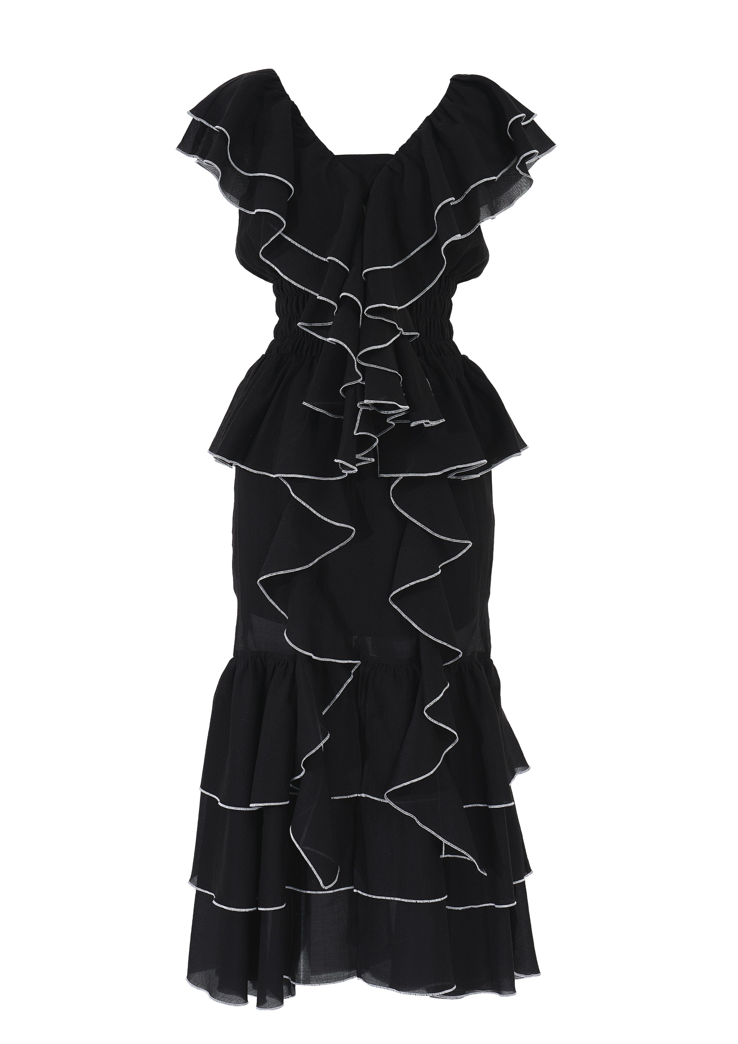Watercolor Ruffle Dress
