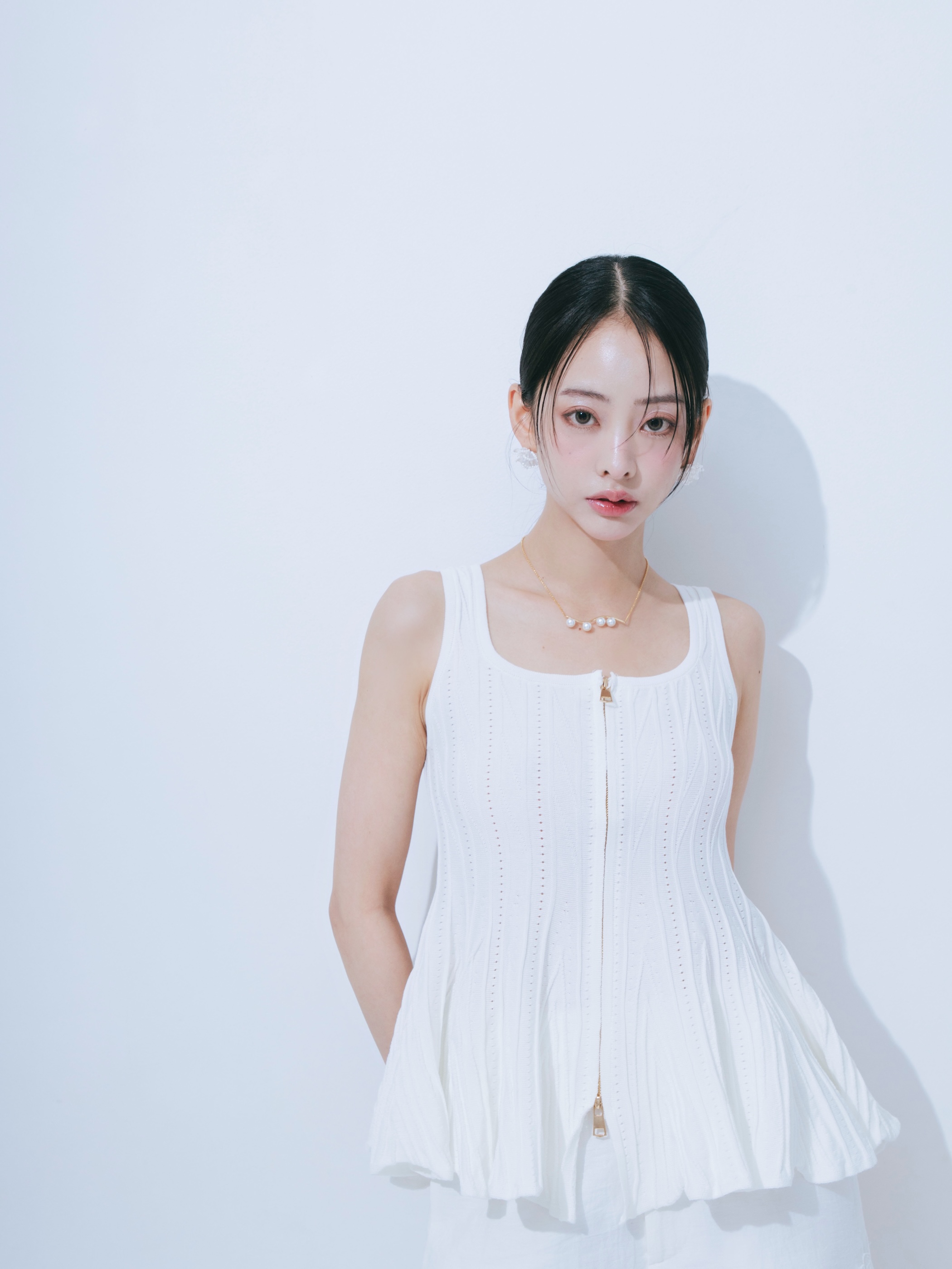 【JOUR by Crayme,】Emboss Peplum Knit
