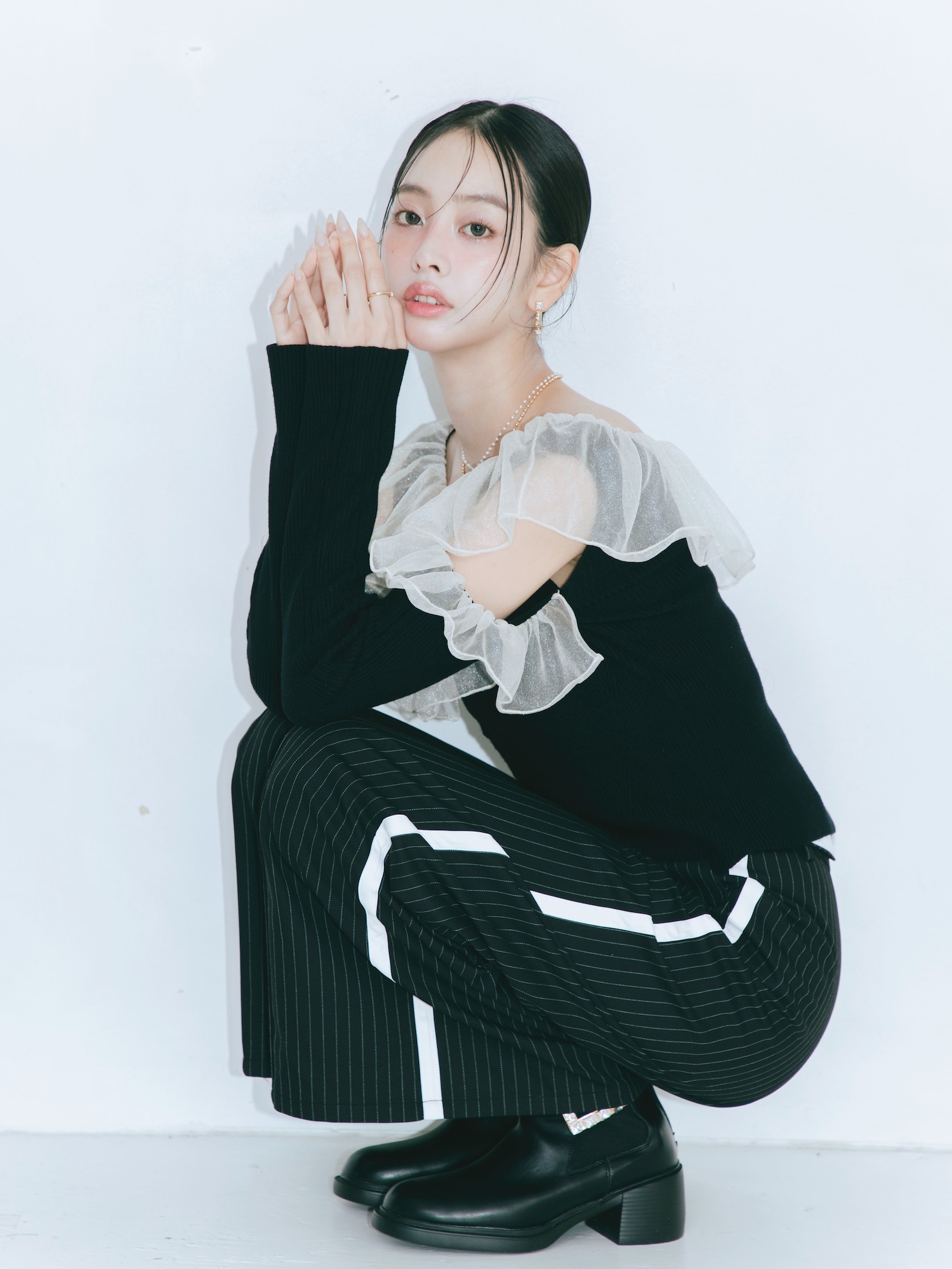 【JOUR by Crayme,】Fairy Frill Knit