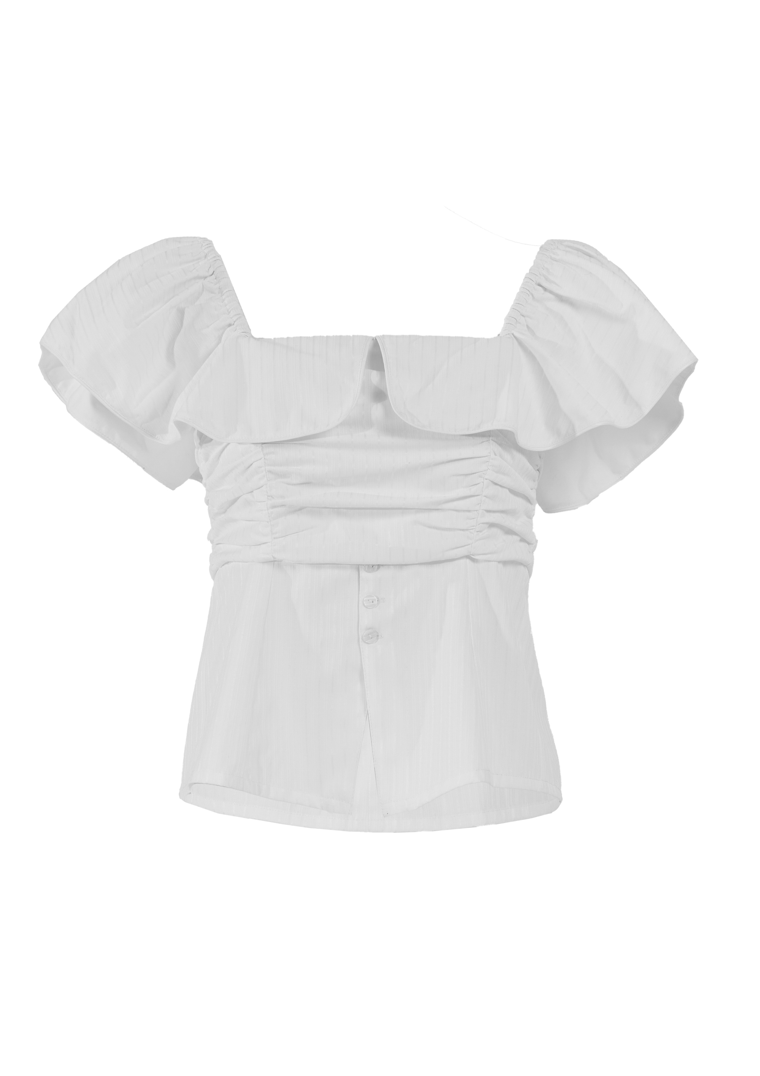 【JOUR by Crayme,】2way Frill Shirt Tops