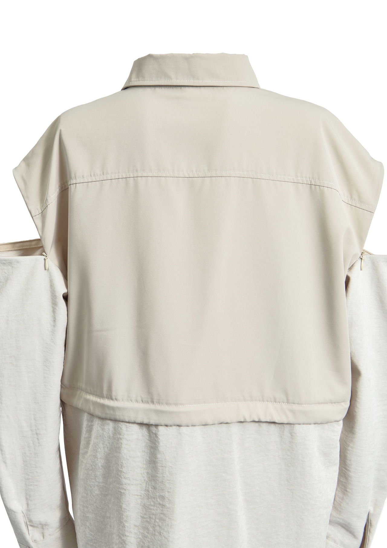 【JOUR by Crayme,】2way Slit Mix Shirt