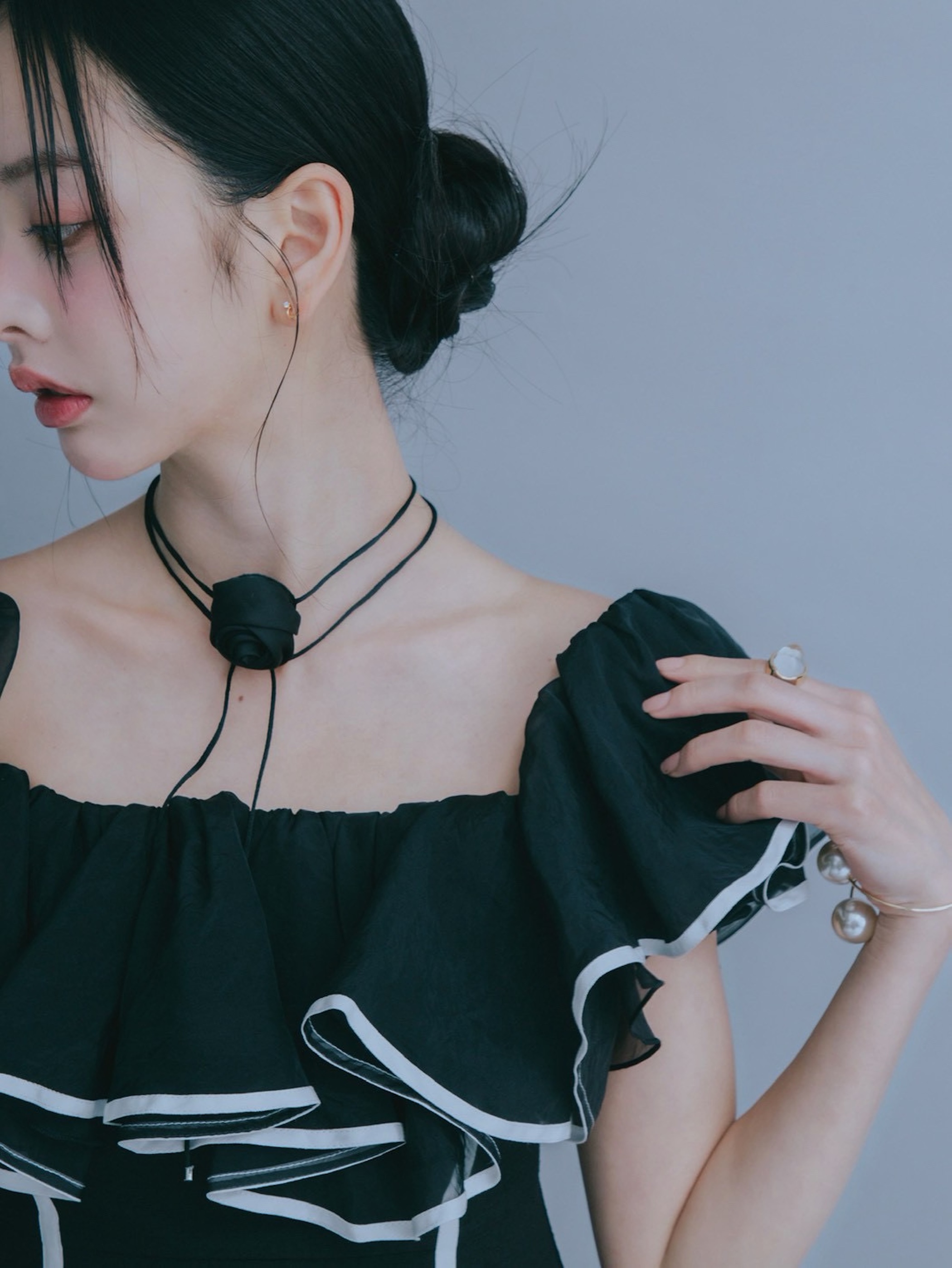 Rose Ribbon Choker
