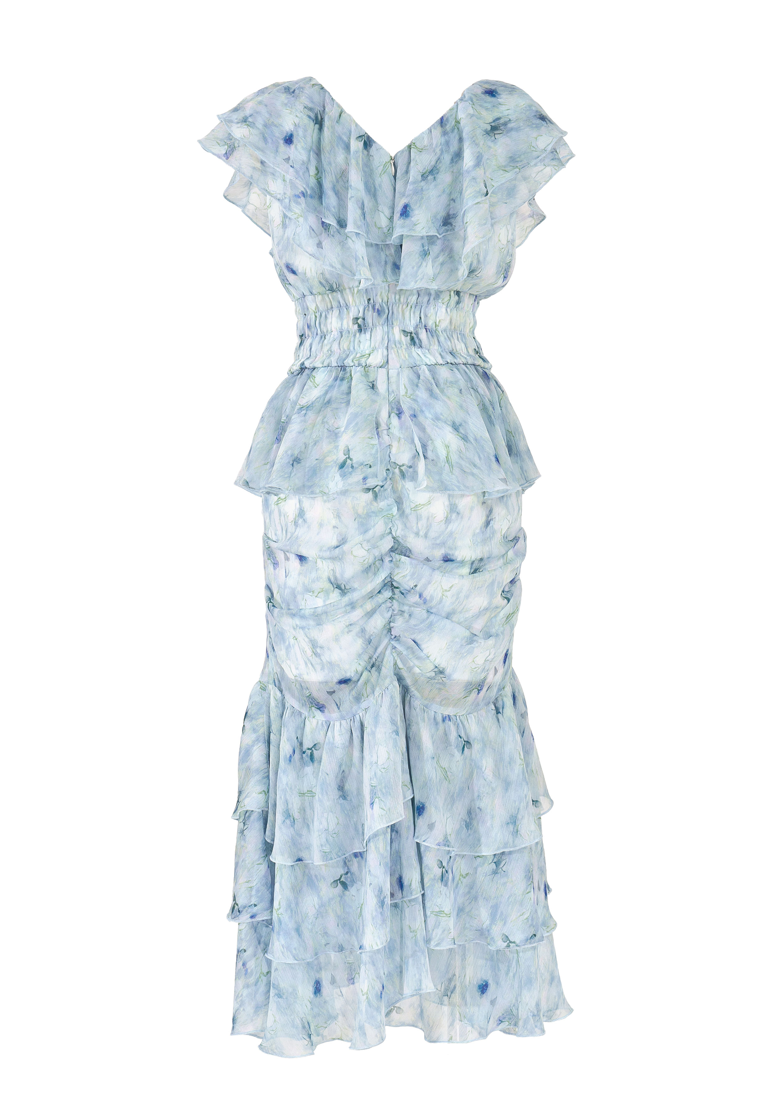 Watercolor Ruffle Dress