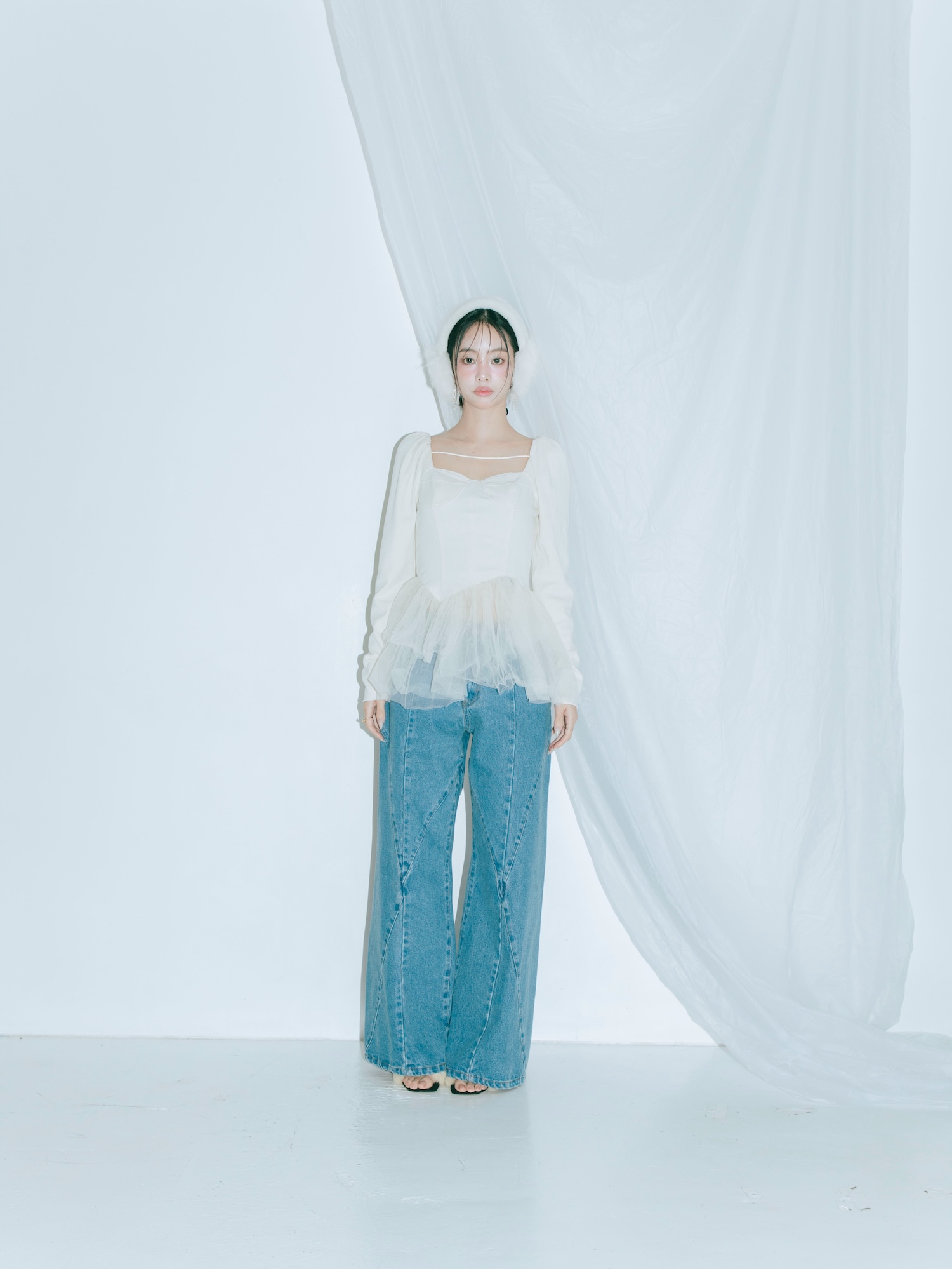 Stitch Line Denim Pants