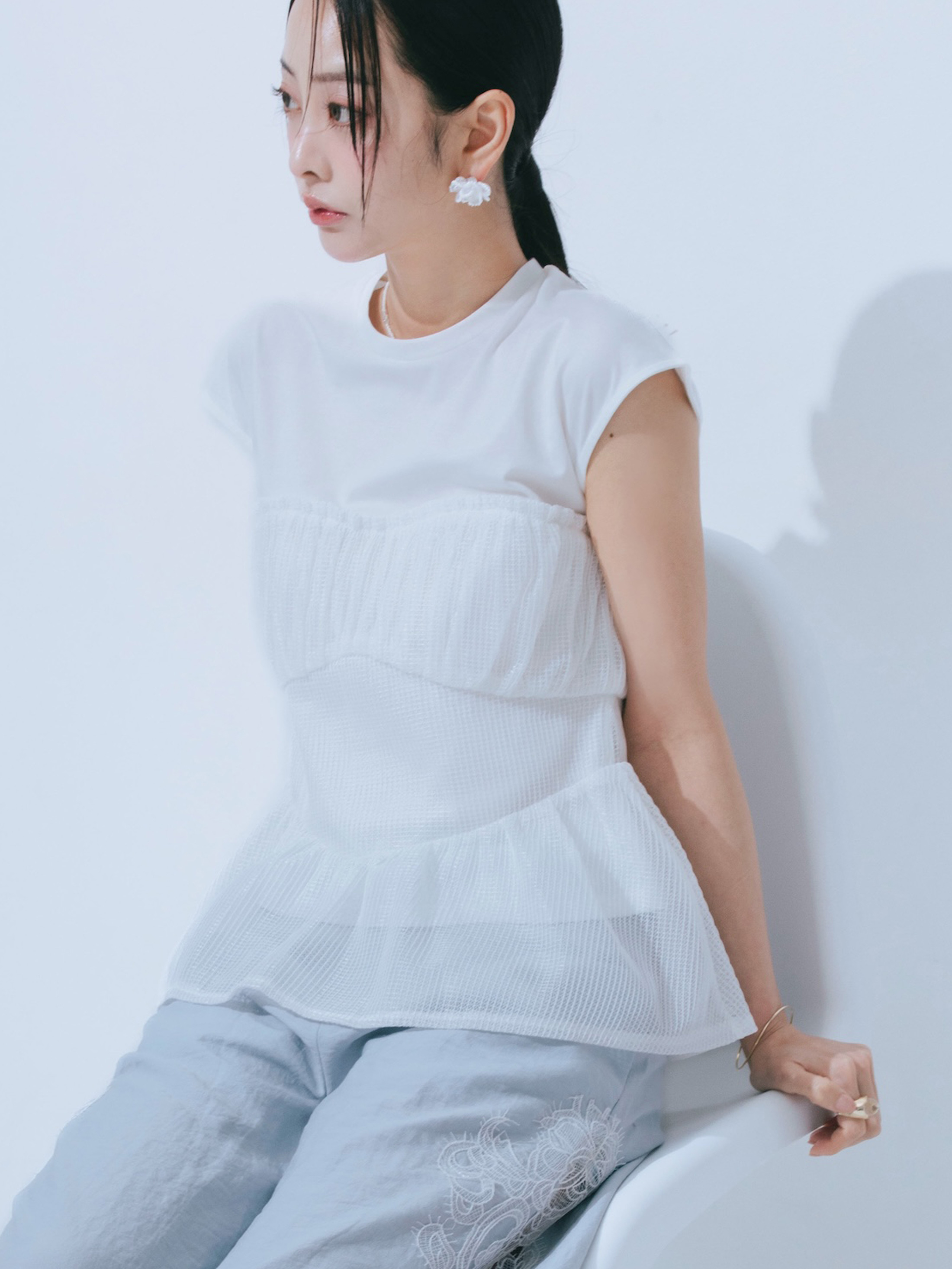 【JOUR by Crayme,】Airy Cool Bistier Tops