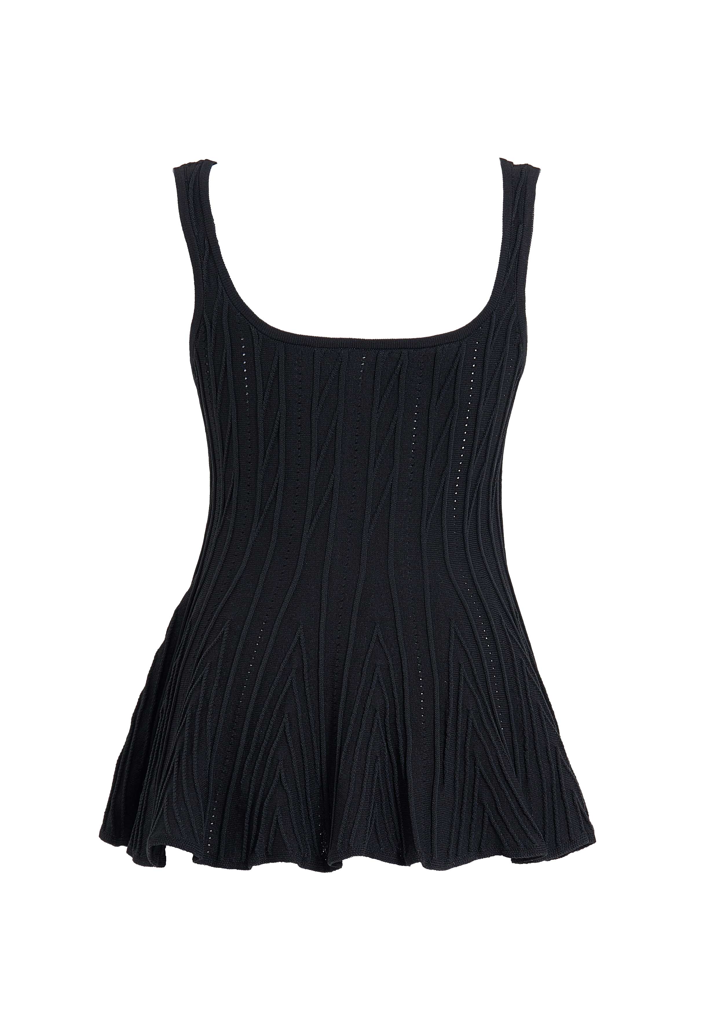 【JOUR by Crayme,】Emboss Peplum Knit