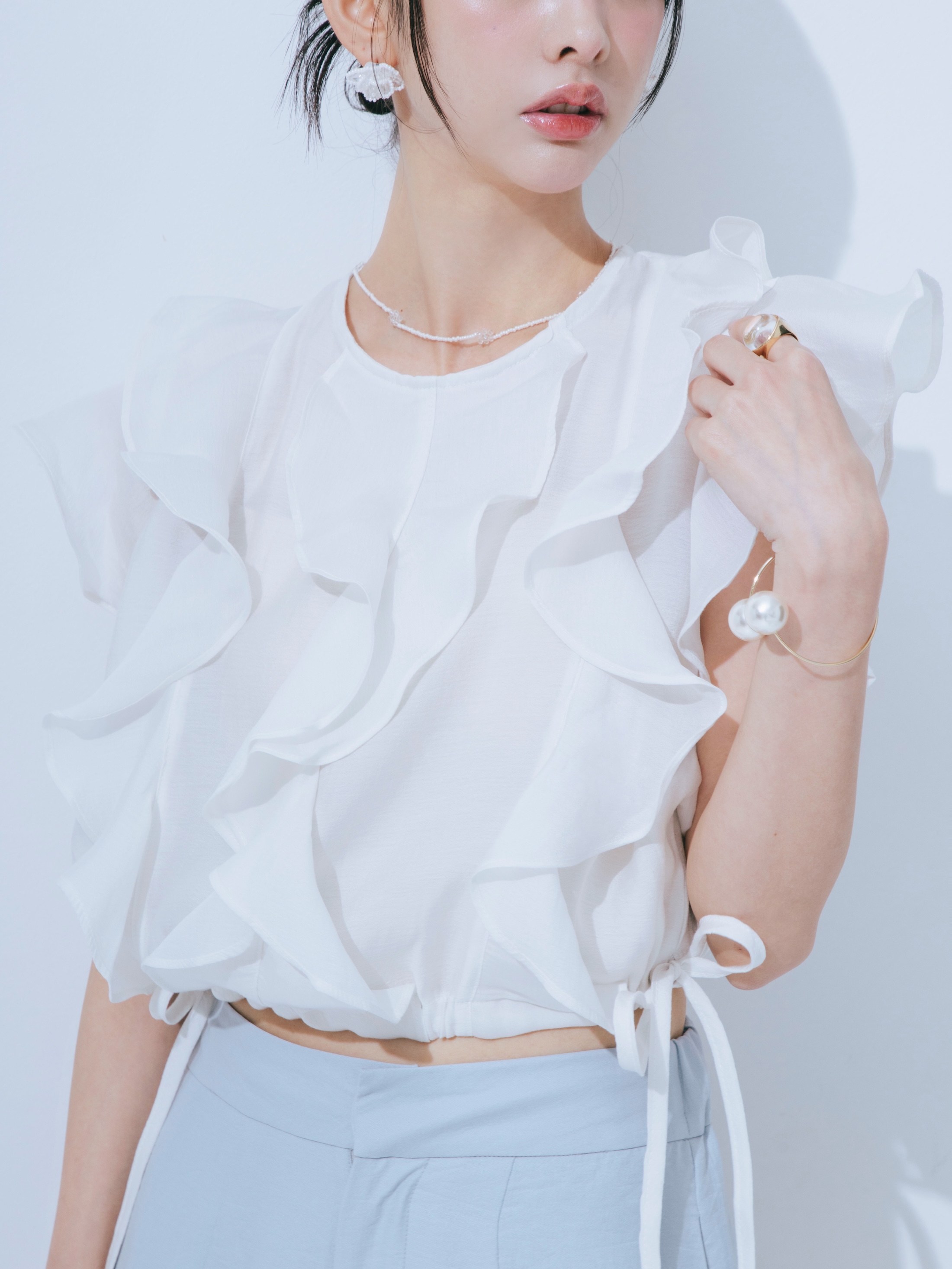 【JOUR by Crayme,】Ruffle Frill Tops