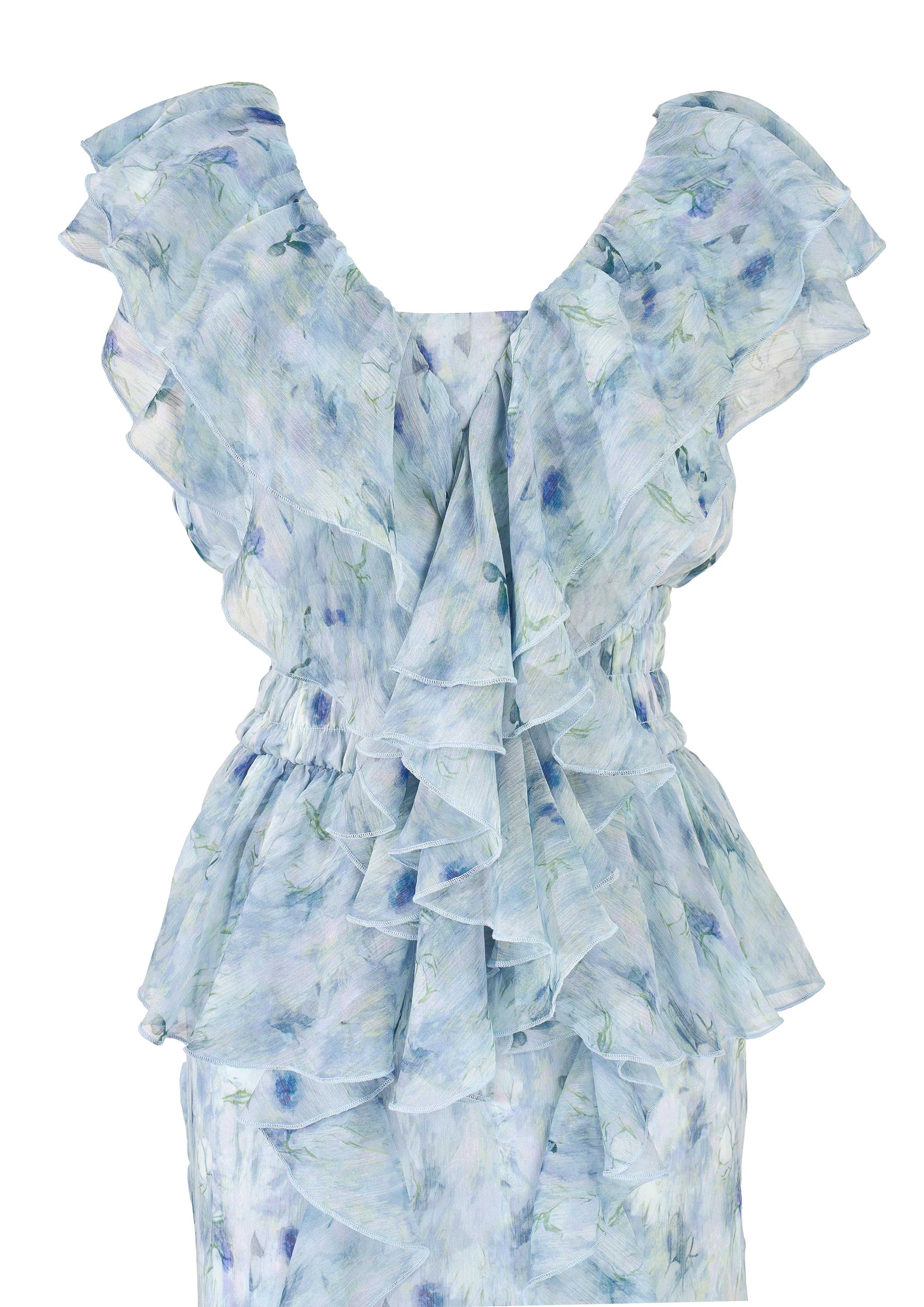 Watercolor Ruffle Dress