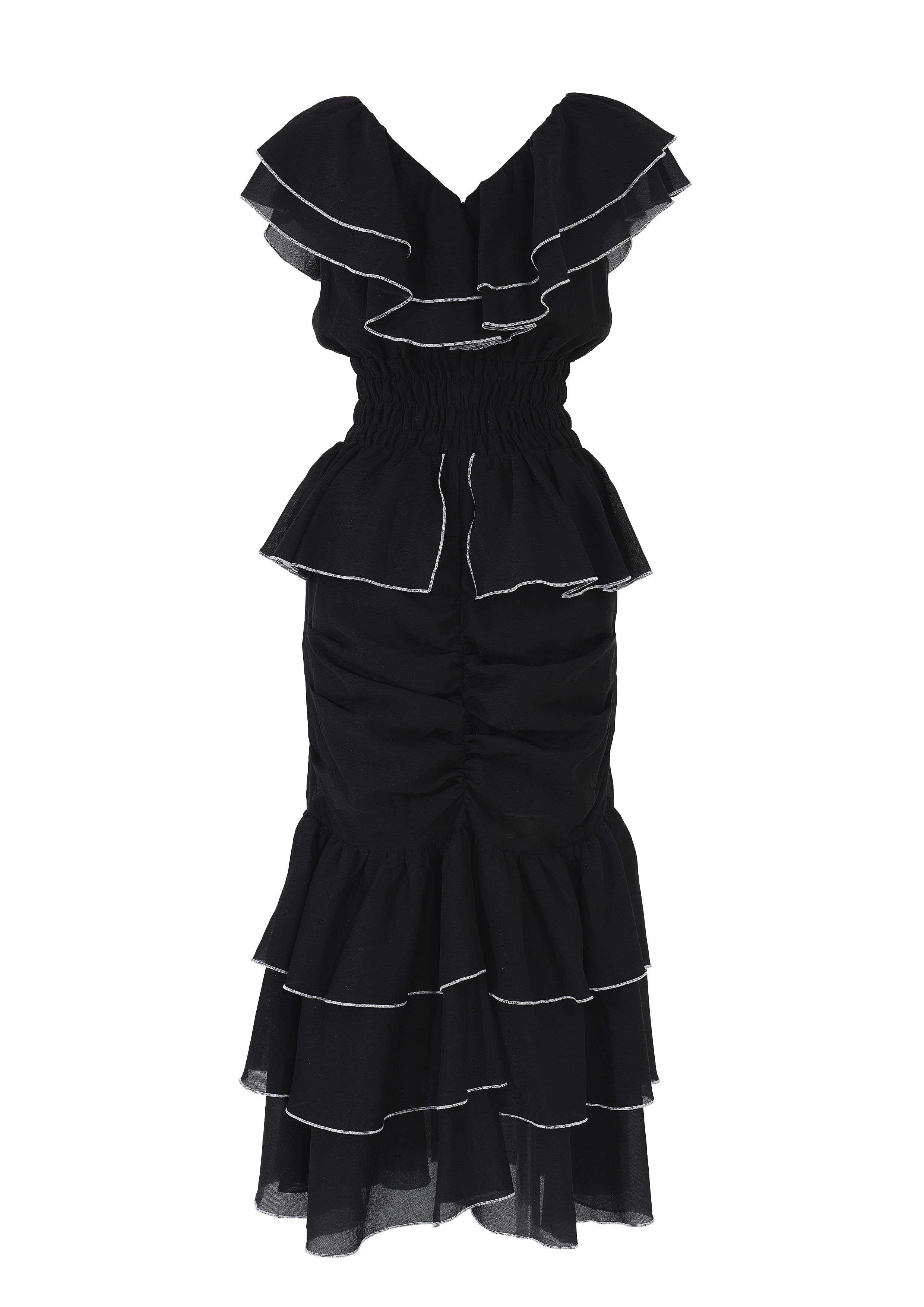 Watercolor Ruffle Dress