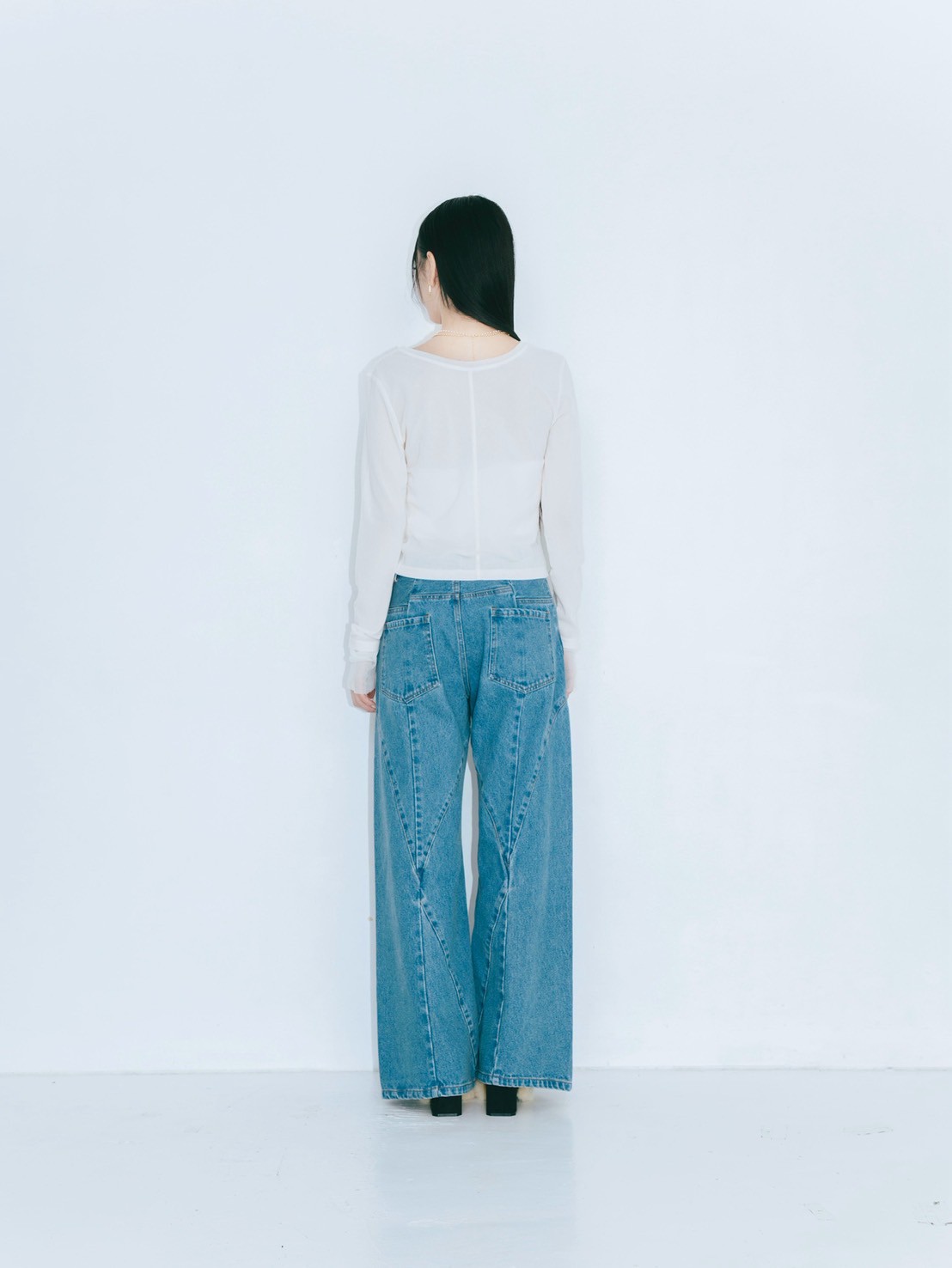 【JOUR by Crayme,】Mix Sheer Tops