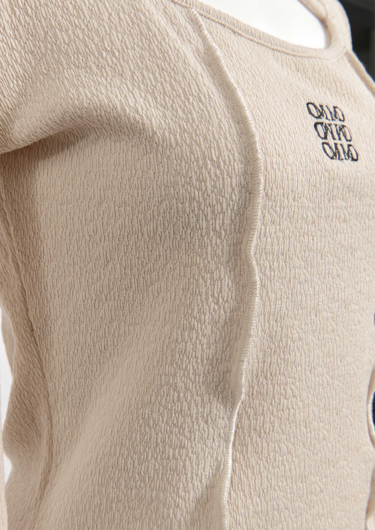 Asymmetry Hem Line Logo Tops