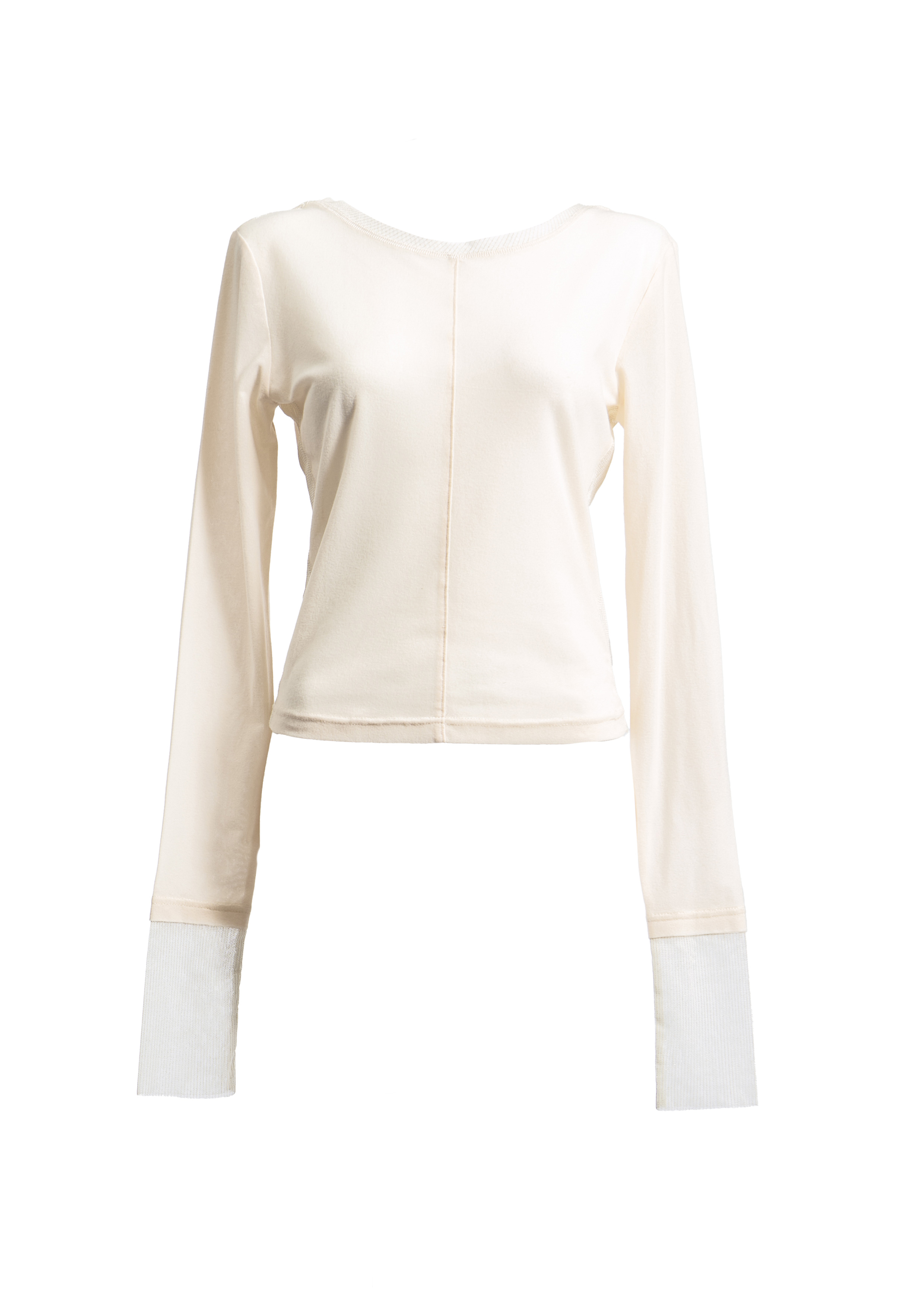 【JOUR by Crayme,】Mix Sheer Tops