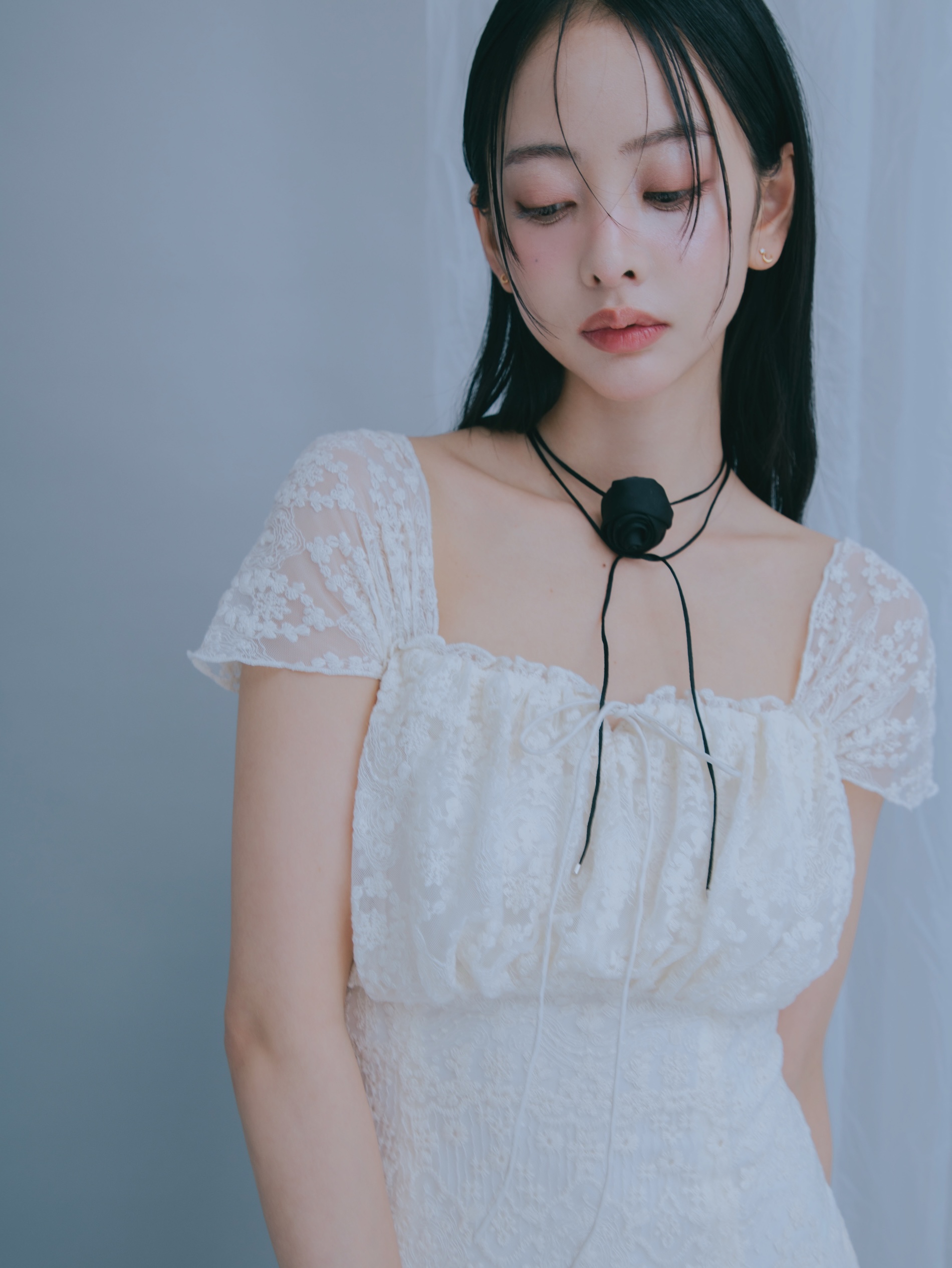 Rose Ribbon Choker