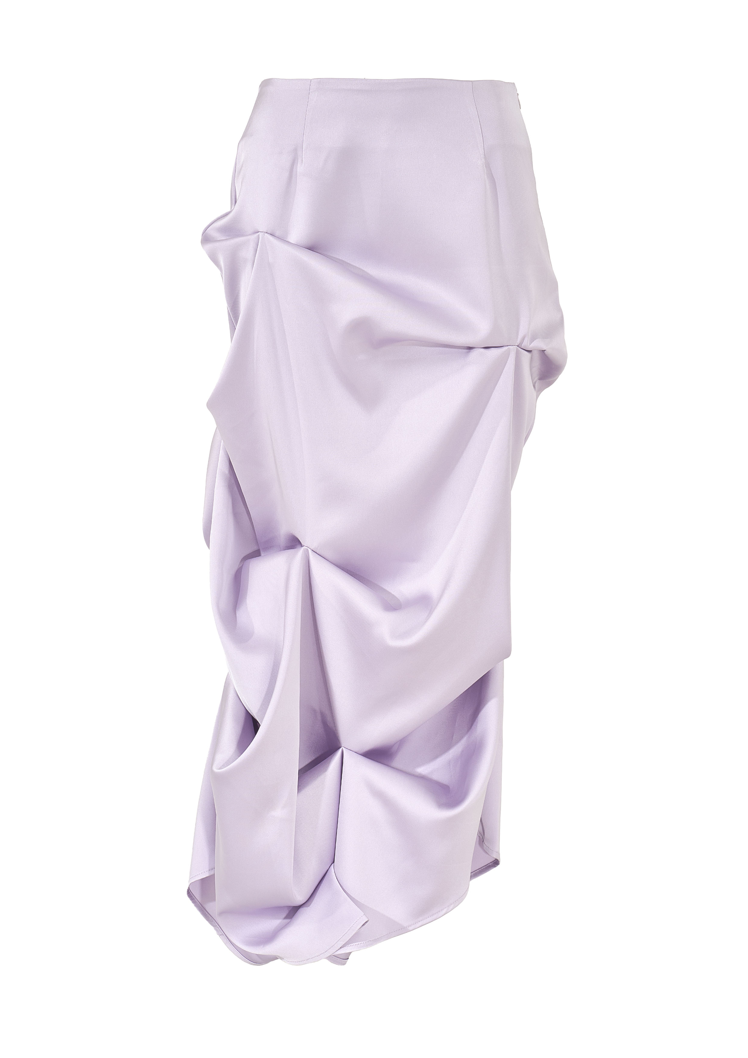 Pinch Satin Skirt