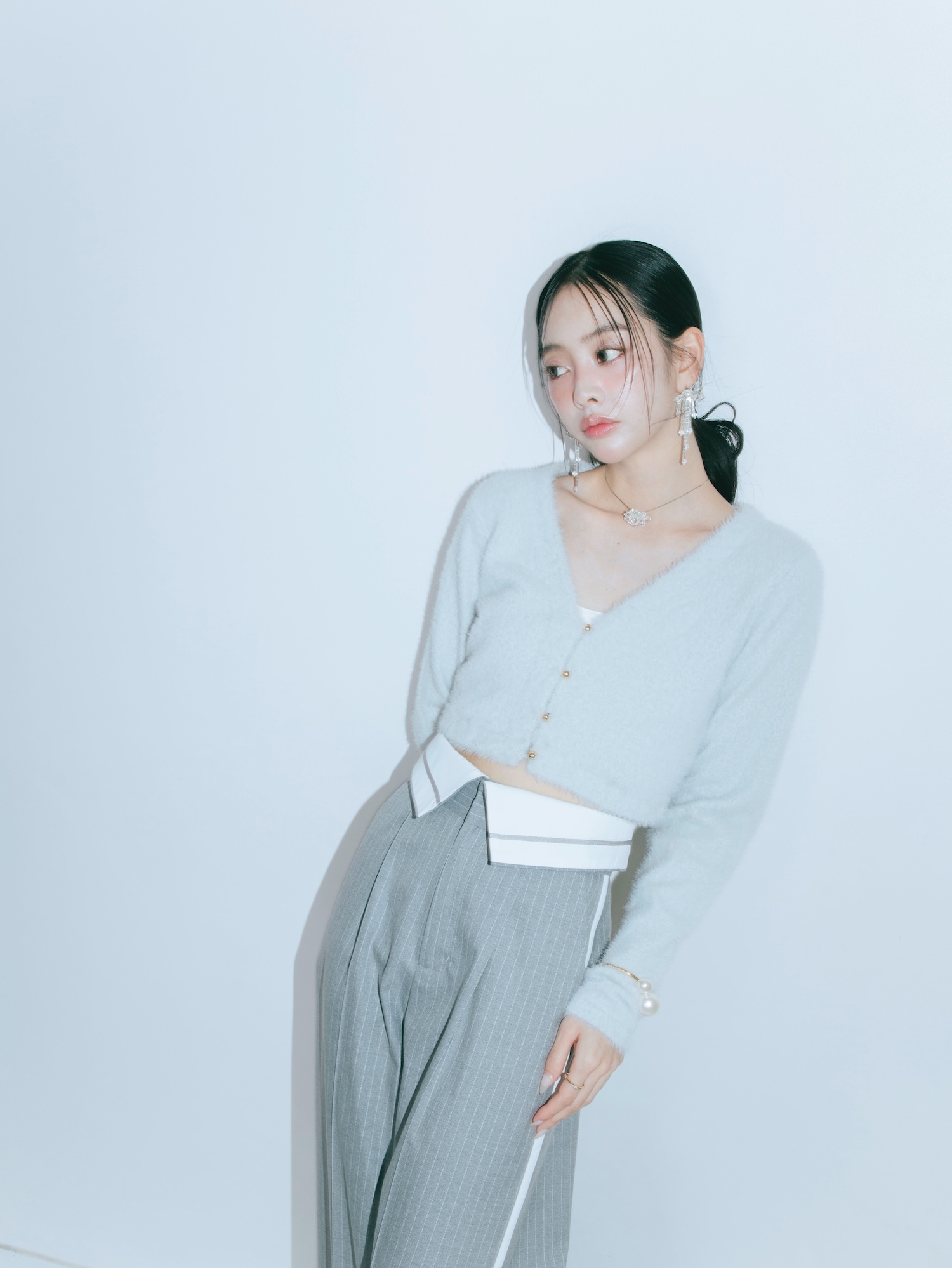 【JOUR by Crayme,】Fringe Peplum Cardigan