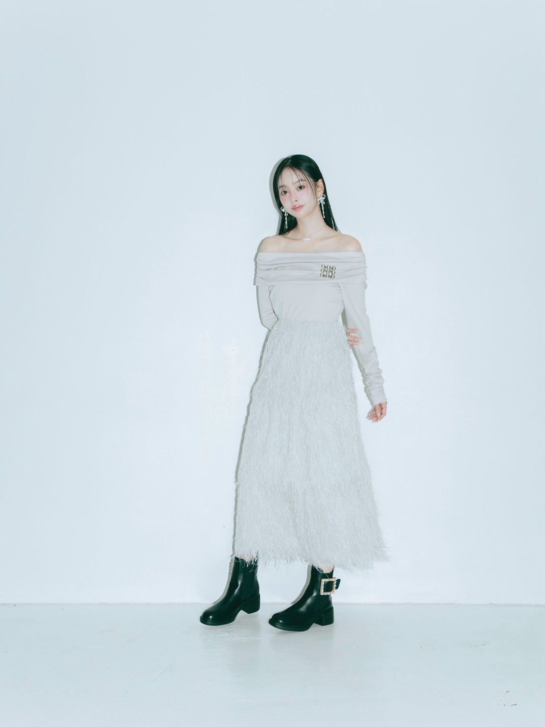 Volume Feather Dress