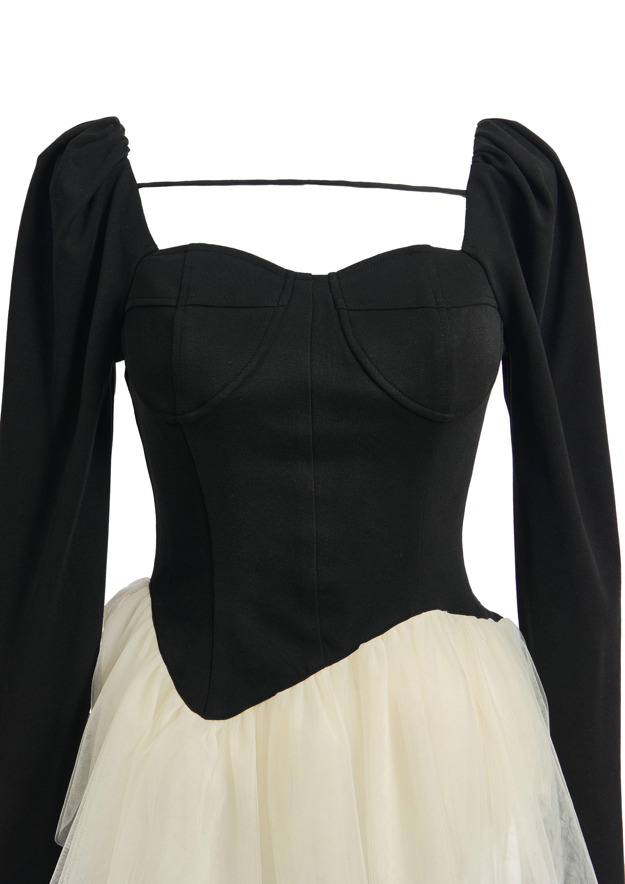 Peplum Tulle Bustier Tops