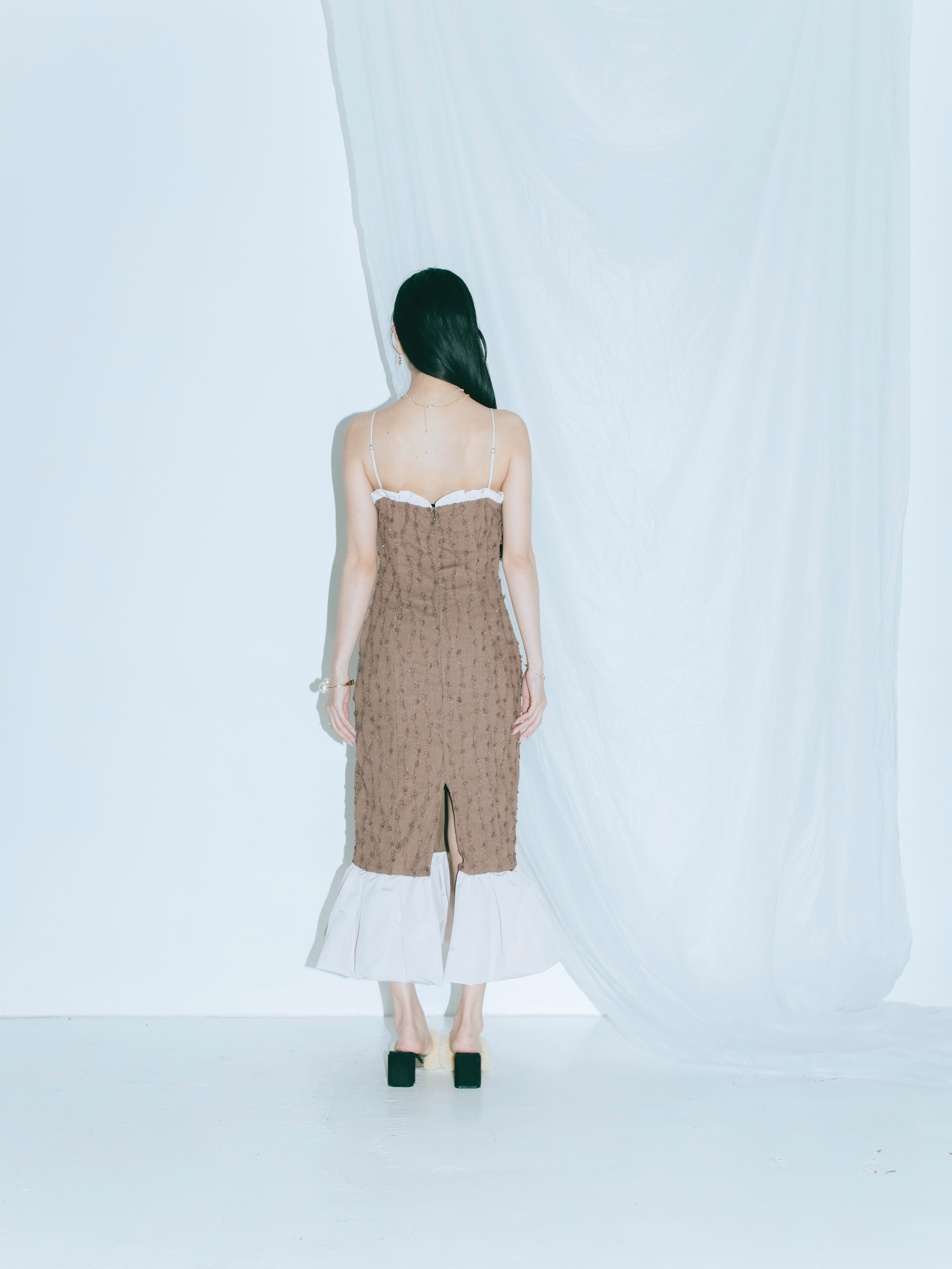 Whip Frill Fringe Dress Set